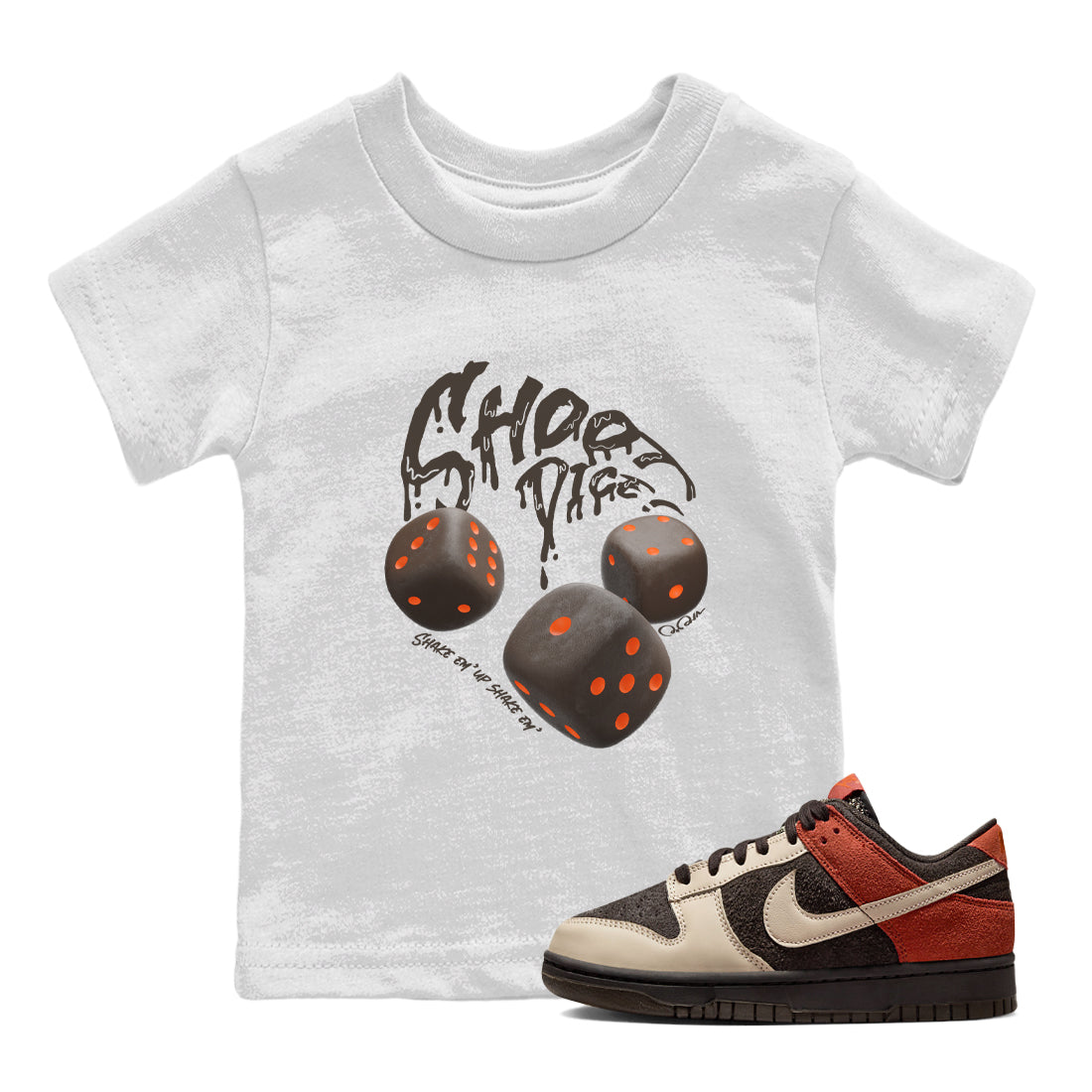 Dunk Red Panda shirt to match jordans Shoot Dice sneaker tees Nike Dunk LowRed Panda Drip Gear Zone Baby Toddler White 1 T-Shirt