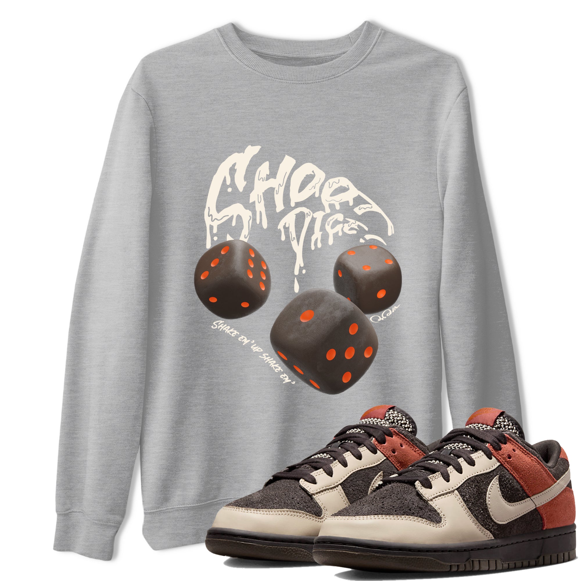 Dunk Red Panda shirt to match jordans Shoot Dice sneaker tees Nike Dunk LowRed Panda Drip Gear Zone Unisex Heather Grey 1 T-Shirt