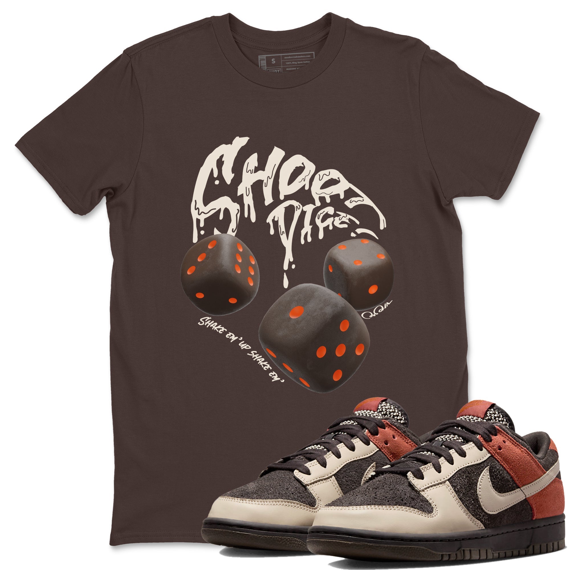 Dunk Red Panda shirt to match jordans Shoot Dice sneaker tees Nike Dunk LowRed Panda Drip Gear Zone Unisex Dark Chocolate 1 T-Shirt