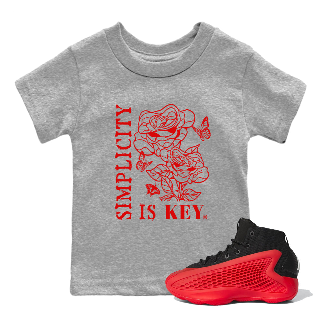 AE 1 Bred Shirts To Match Jordans Simplicity Is Key sneaker match tees AE 1 Bred Tee Drip Gear Zone Youth Baby Heather Grey 1 crew neck shirts