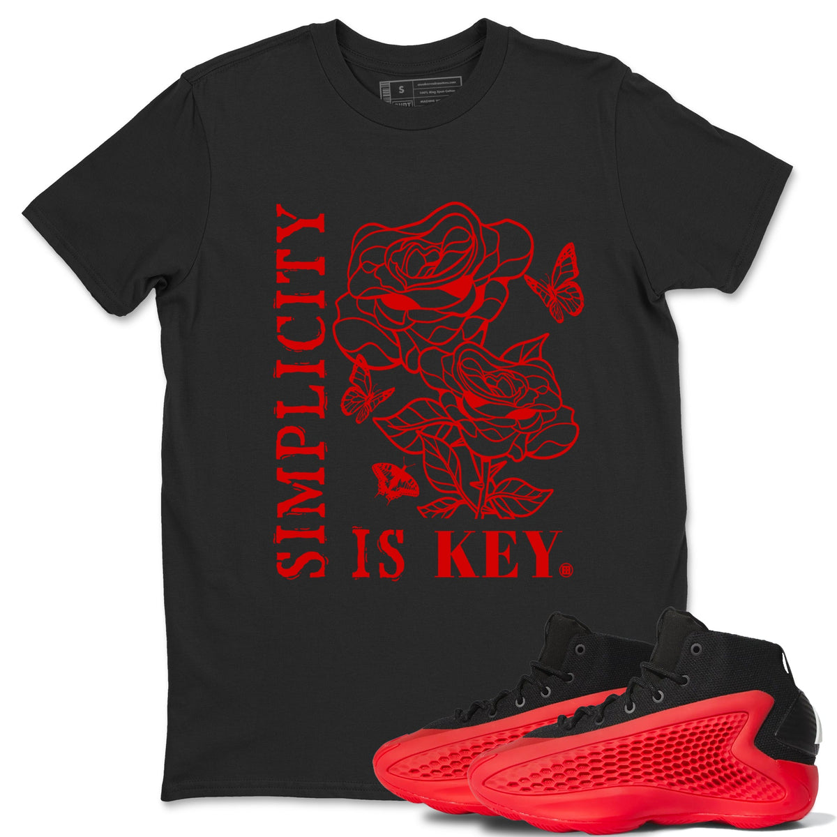 AE 1 Bred Shirts To Match Jordans Simplicity Is Key sneaker match tees AE 1 Bred Tee Drip Gear Zone unisex cotton Black 1 crew neck shirts
