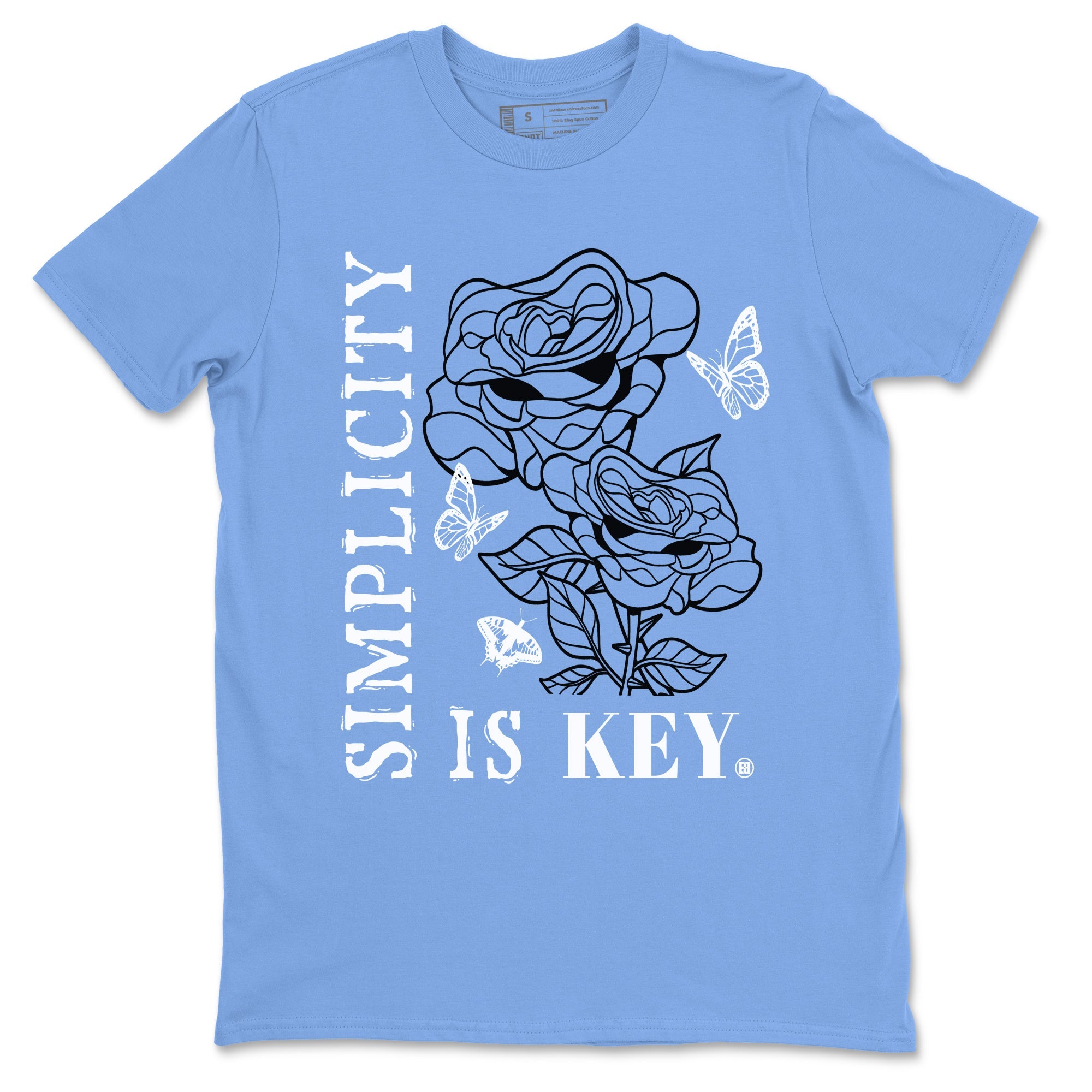 11s Legend Blue shirts to match jordans Simplicity Is Key sneaker match tees Air Jordan 11 Retro Legend Blue match shoes to clothes Drip Gear Zone unisex cotton Carolina Blue 2 shirts