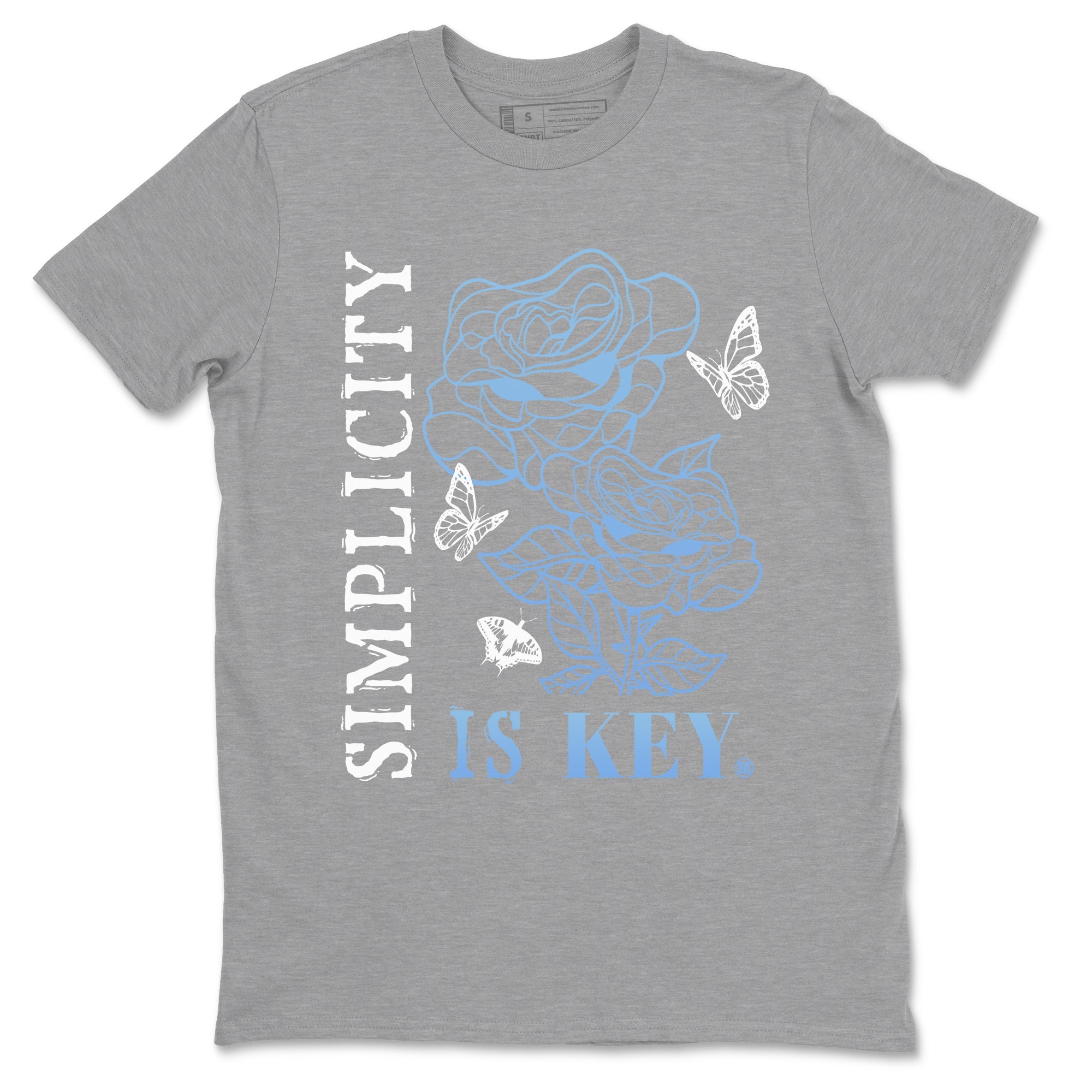 11s Legend Blue shirts to match jordans Simplicity Is Key sneaker match tees Air Jordan 11 Retro Legend Blue match shoes to clothes Drip Gear Zone unisex cotton Heather Grey 2 shirts