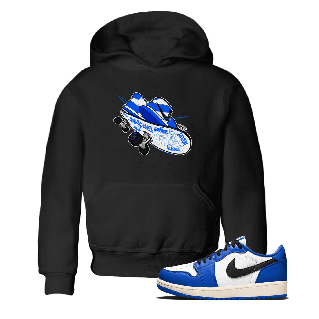 AJ1 Game Royal shirt to match jordans Skateboard sneaker tees Air Jordan 1 Game Royal Drip Gear Zone baby toddler Black 1 cotton Shirt