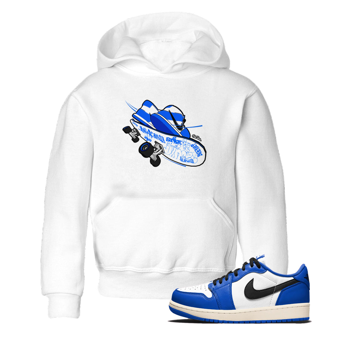 AJ1 Game Royal shirt to match jordans Skateboard sneaker tees Air Jordan 1 Game Royal Drip Gear Zone baby toddler White 1 cotton Shirt