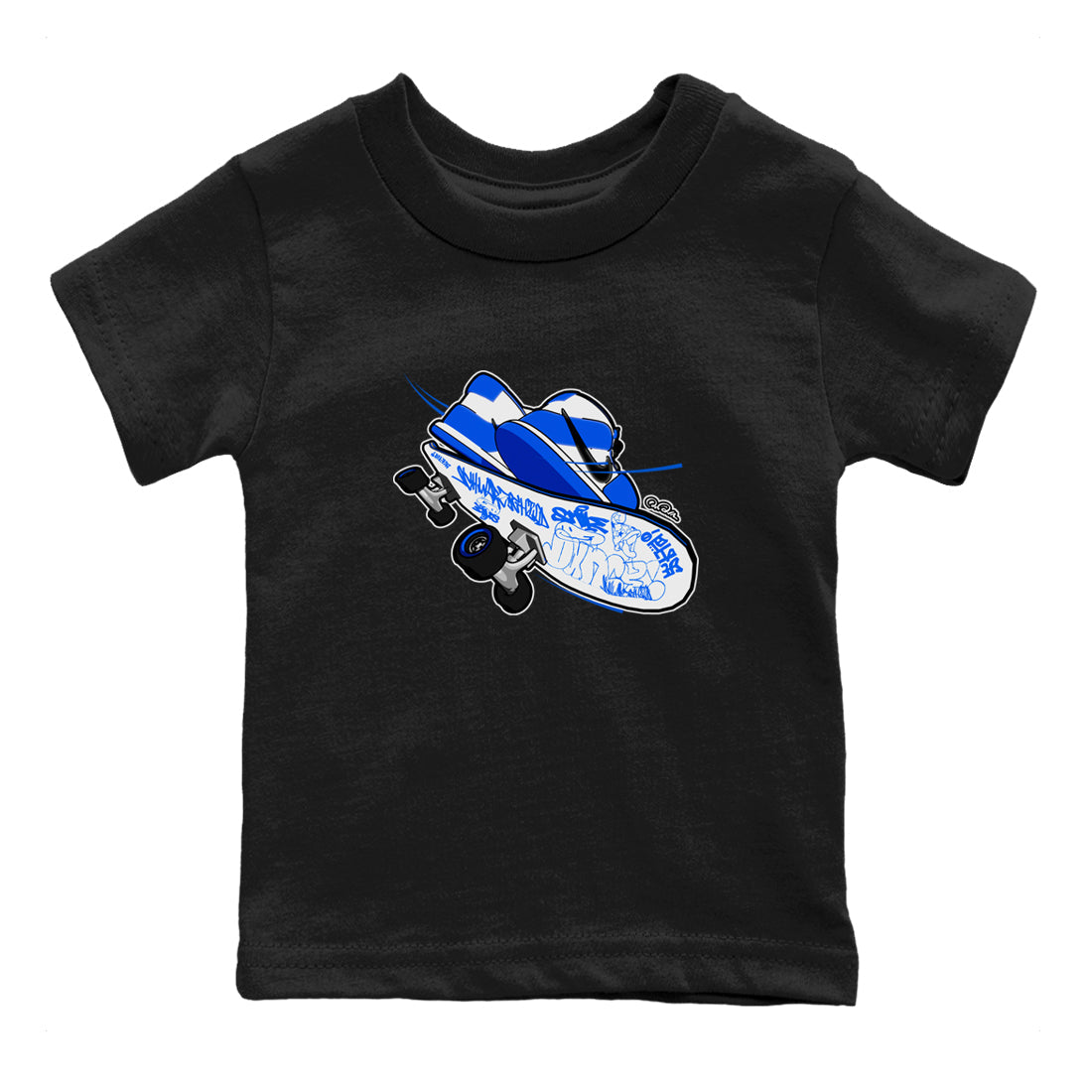 AJ1 Game Royal shirt to match jordans Skateboard sneaker tees Air Jordan 1 Game Royal Drip Gear Zone baby toddler Black 2 cotton Shirt