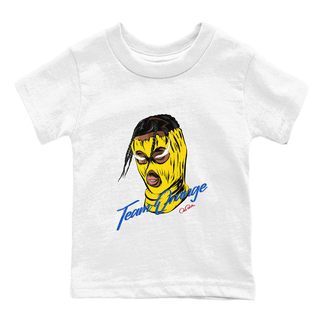 1s Travis Scott Canary shirt to match jordans Ski Mask Gang sneaker tees Air Jordan 1 Travis Scott Canary Drip Gear Zone baby toddler White 2 cotton Shirt