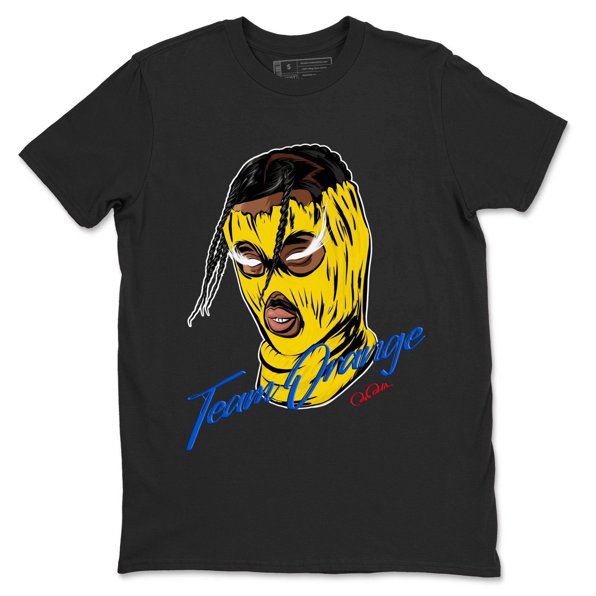 1s Travis Scott Canary shirt to match jordans Ski Mask Gang sneaker tees Air Jordan 1 Travis Scott Canary Drip Gear Zone unisex cotton Black 2 crew neck shirt