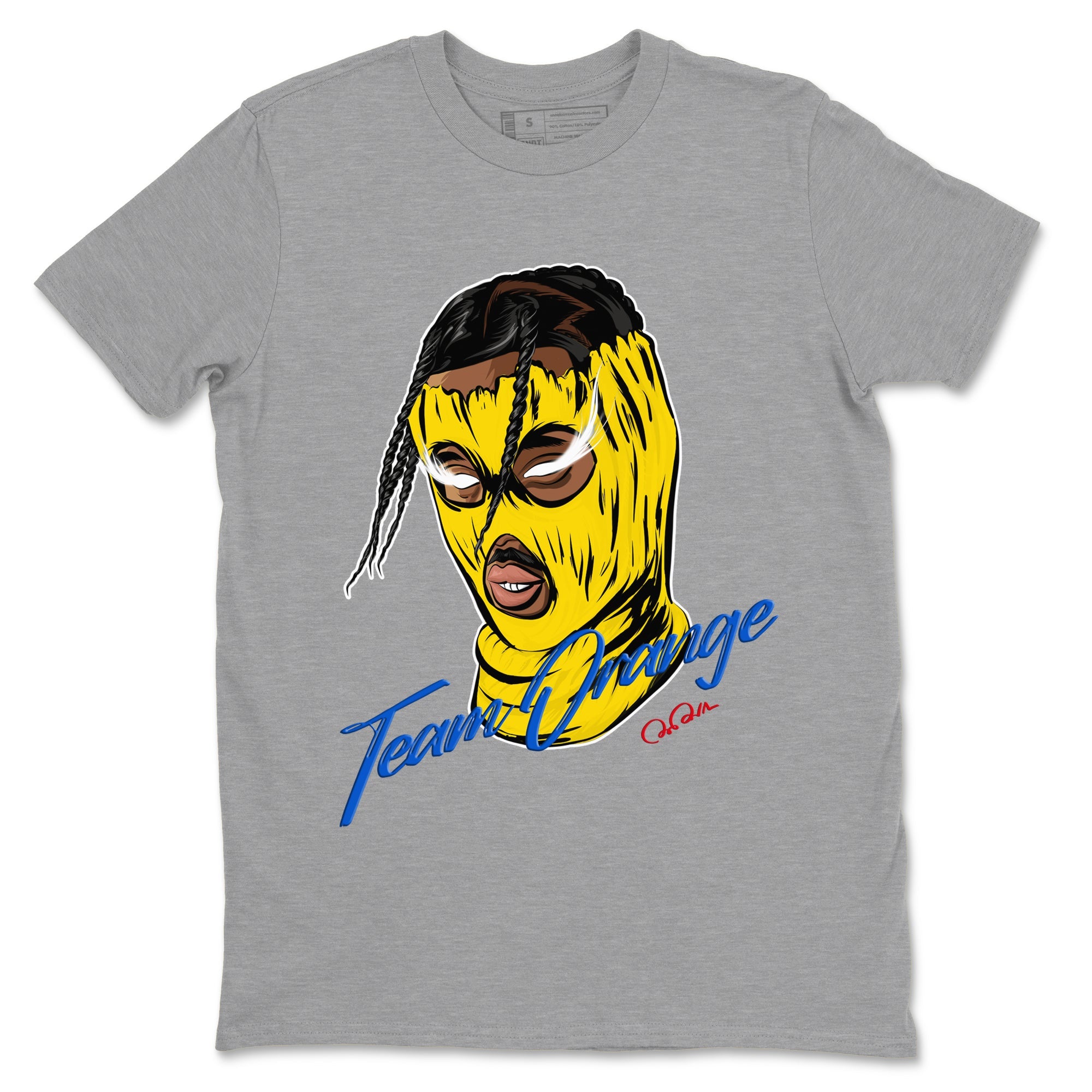 1s Travis Scott Canary shirt to match jordans Ski Mask Gang sneaker tees Air Jordan 1 Travis Scott Canary Drip Gear Zone unisex cotton Heather Grey 2 crew neck shirt