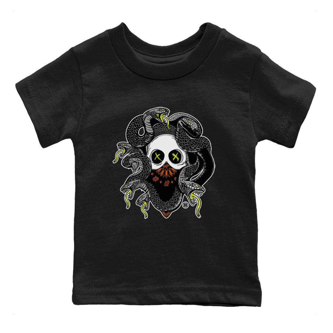 Dunk Halloween shirt to match jordans Skull Medusa sneaker tees Dunk Halloween Drip Gear Zone Casual Crew Neck T-Shirt Baby Toddler Black 2 T-Shirt