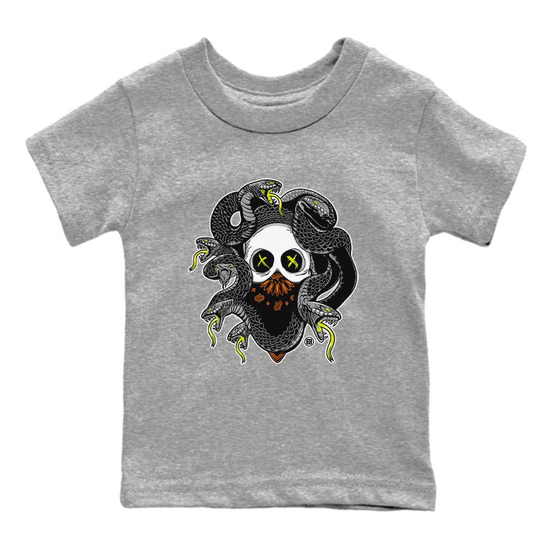 Dunk Halloween shirt to match jordans Skull Medusa sneaker tees Dunk Halloween Drip Gear Zone Casual Crew Neck T-Shirt Baby Toddler Heather Grey 2 T-Shirt