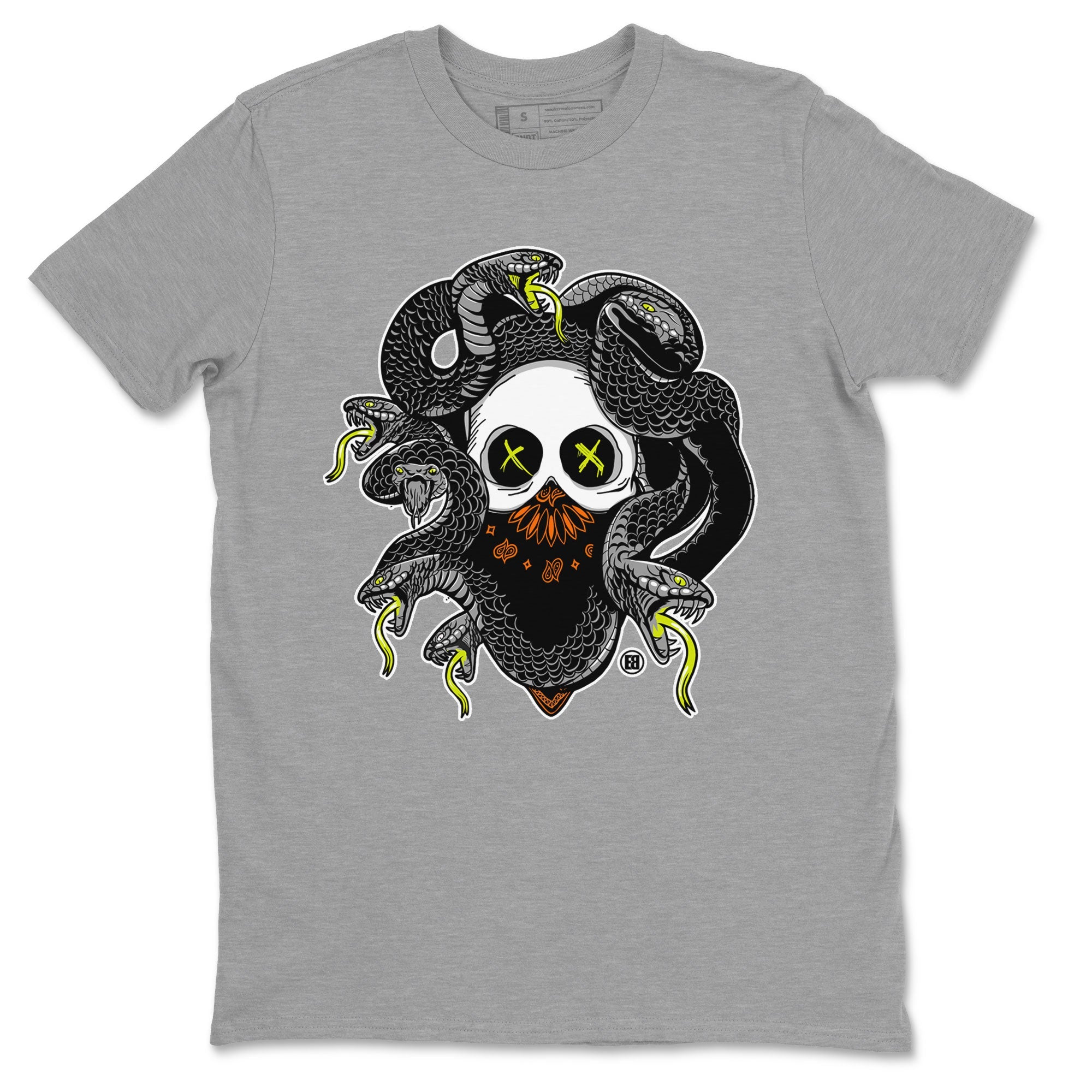 Dunk Halloween shirt to match jordans Skull Medusa sneaker tees Dunk Halloween Drip Gear Zone Casual Crew Neck T-Shirt Unisex Heather Grey 2 T-Shirt