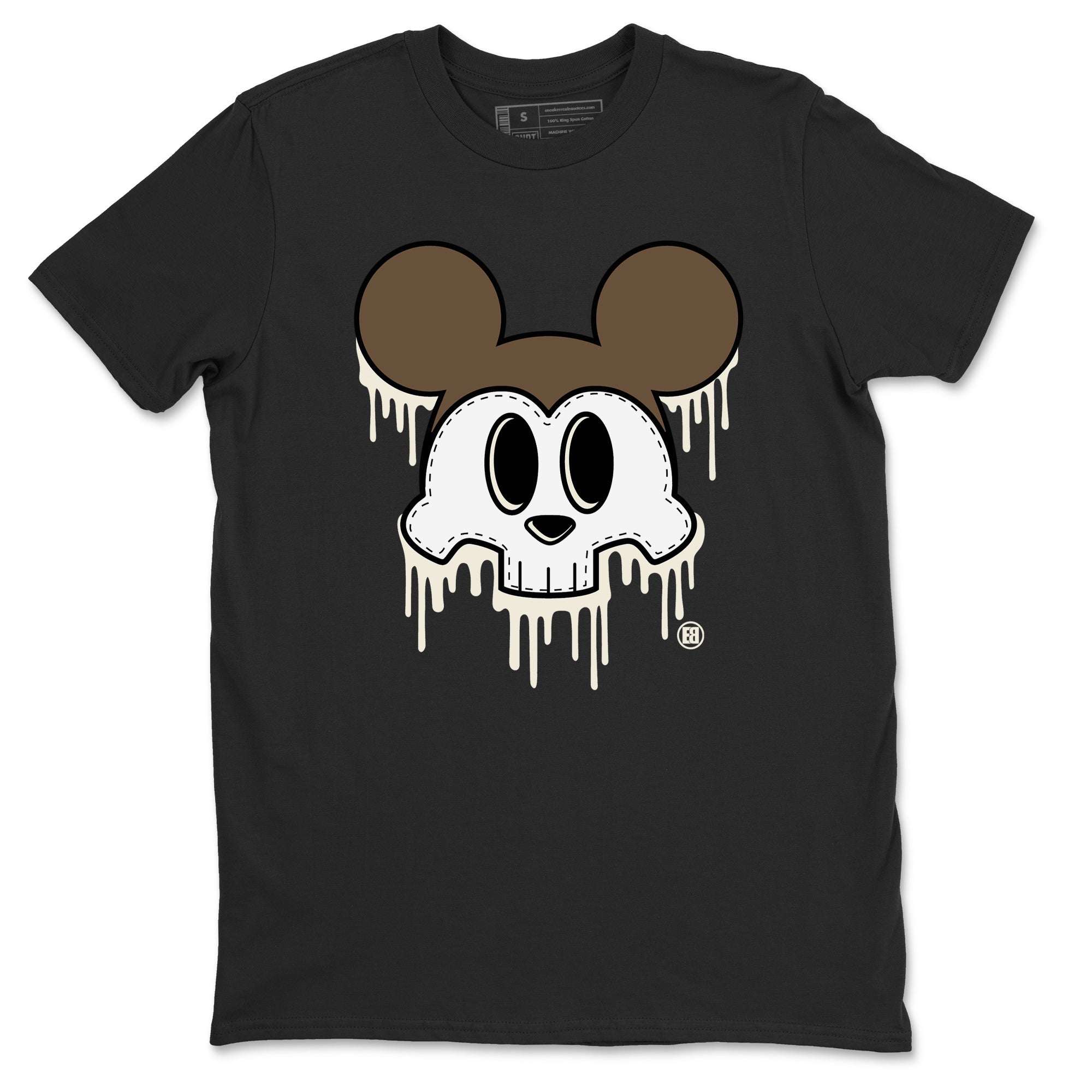 AJ1 Mocha shirts to match jordans Skull Mouse sneaker match tees Air Jordan 1 Mocha Drip Gear Zone streetwear brand Black 2 unisex cotton tee