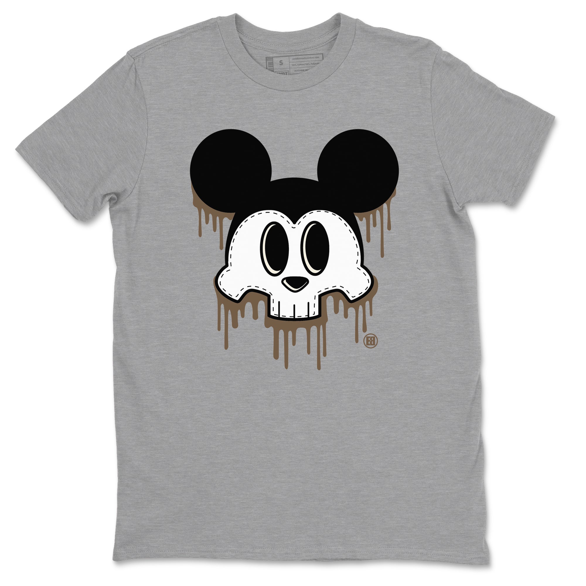 AJ1 Mocha shirts to match jordans Skull Mouse sneaker match tees Air Jordan 1 Mocha Drip Gear Zone streetwear brand Heather Grey 2 unisex cotton tee