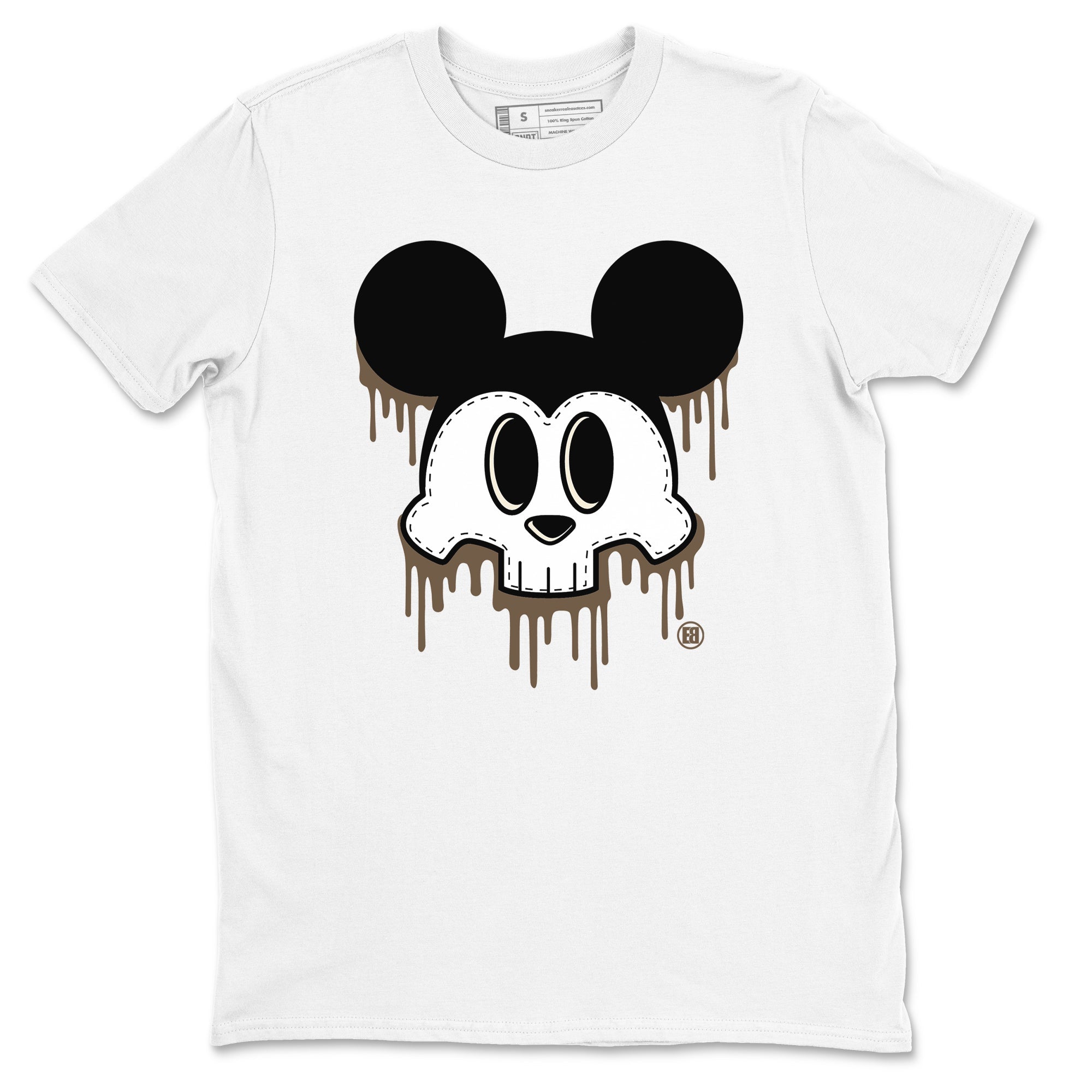 AJ1 Mocha shirts to match jordans Skull Mouse sneaker match tees Air Jordan 1 Mocha Drip Gear Zone streetwear brand White 2 unisex cotton tee