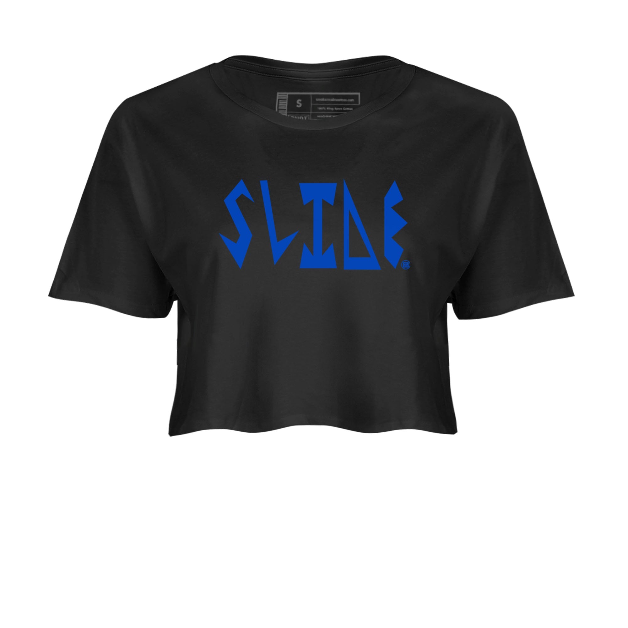 Yeezy Slide Azure shirts to match jordans Slide Letters sneaker match tees Yeezy Slide Azure Drip Gear Zone streetwear brand Black 2 crop tee