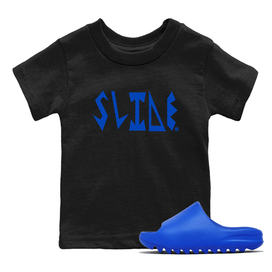 Yeezy Slide Azure shirts to match jordans Slide Letters sneaker match tees Yeezy Slide Azure Drip Gear Zone streetwear brand Baby and Youth Black 1 cotton tee
