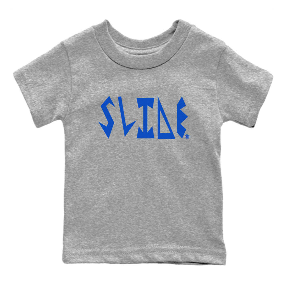 Yeezy Slide Azure shirts to match jordans Slide Letters sneaker match tees Yeezy Slide Azure Drip Gear Zone streetwear brand Baby and Youth Heather Grey 2 cotton tee
