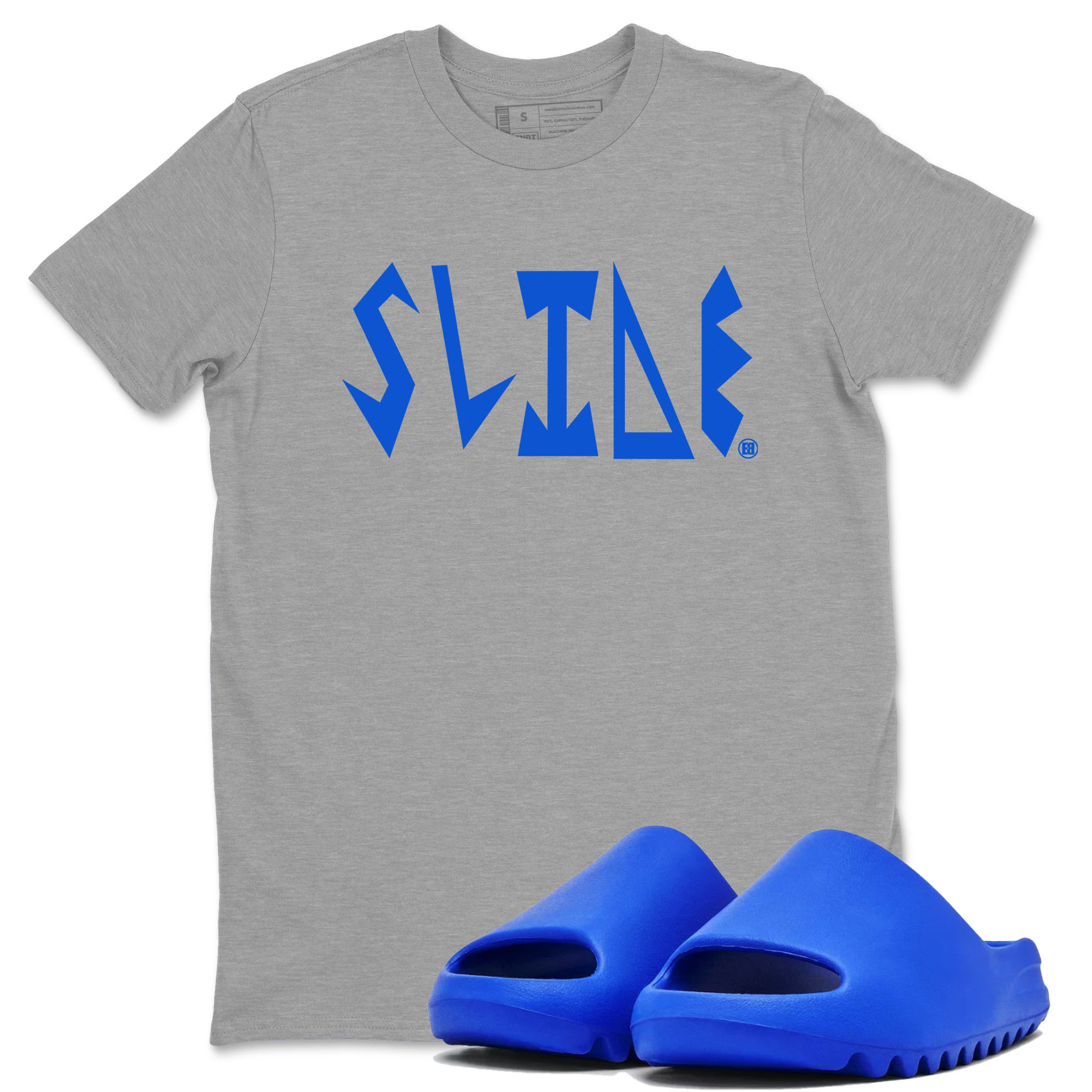 Yeezy Slide Azure shirts to match jordans Slide Letters sneaker match tees Yeezy Slide Azure Drip Gear Zone streetwear brand Heather Grey 1 unisex cotton tee
