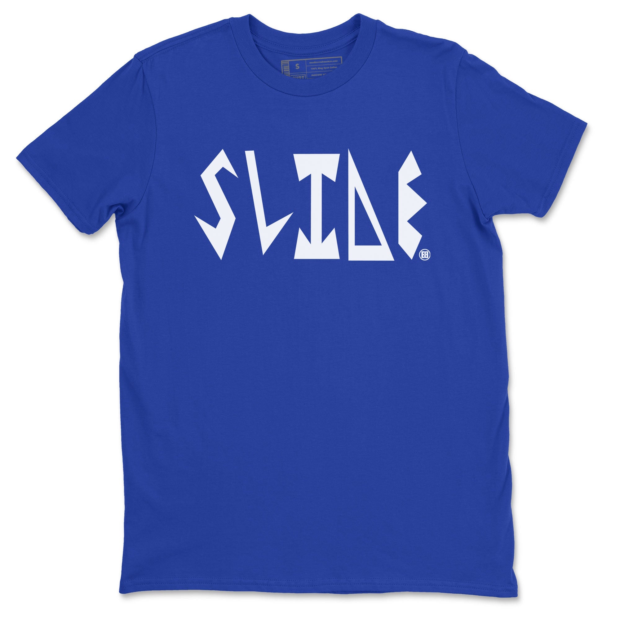 Yeezy Slide Azure shirts to match jordans Slide Letters sneaker match tees Yeezy Slide Azure Drip Gear Zone streetwear brand Royal Blue 2 unisex cotton tee