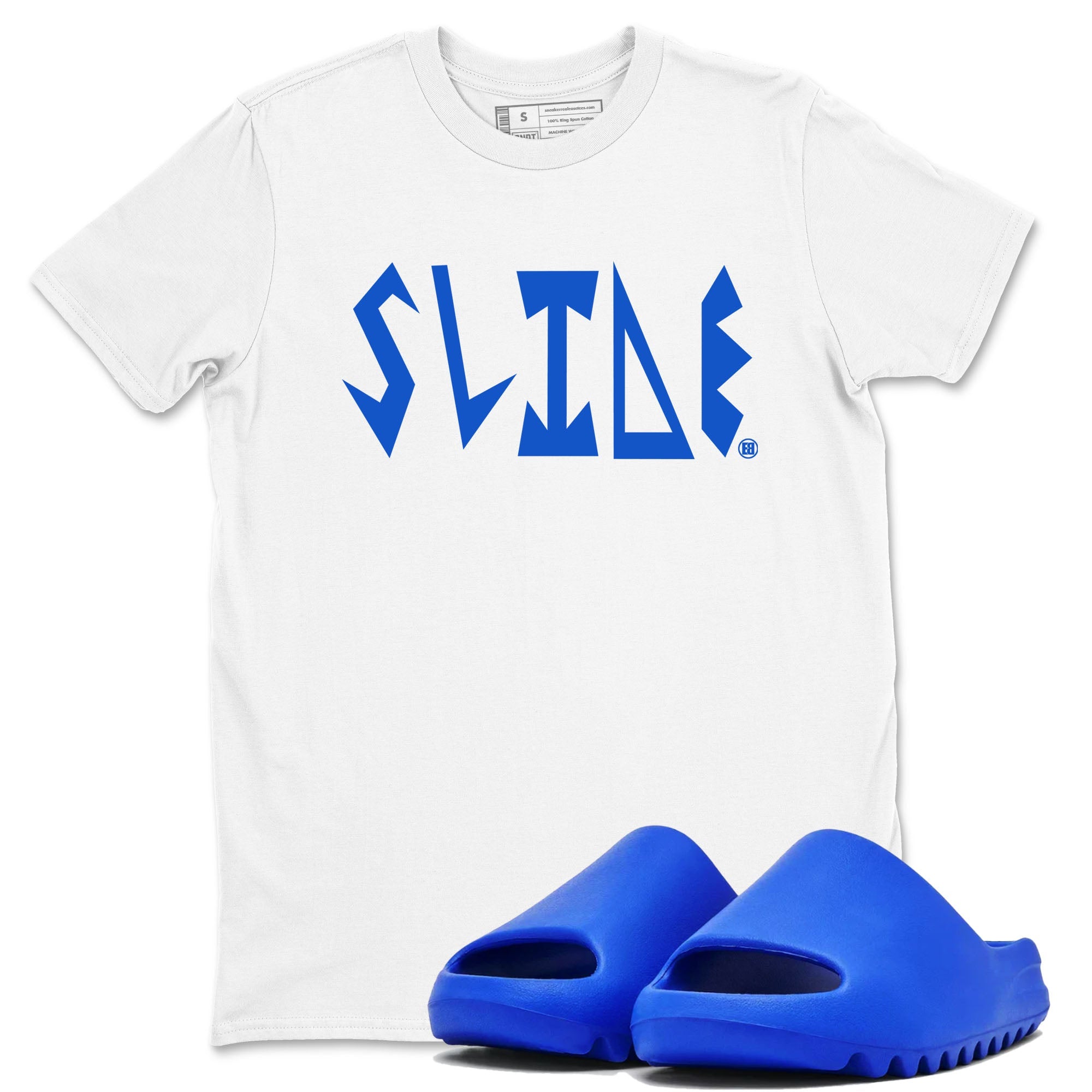 Yeezy Slide Azure shirts to match jordans Slide Letters sneaker match tees Yeezy Slide Azure Drip Gear Zone streetwear brand White 1 unisex cotton tee