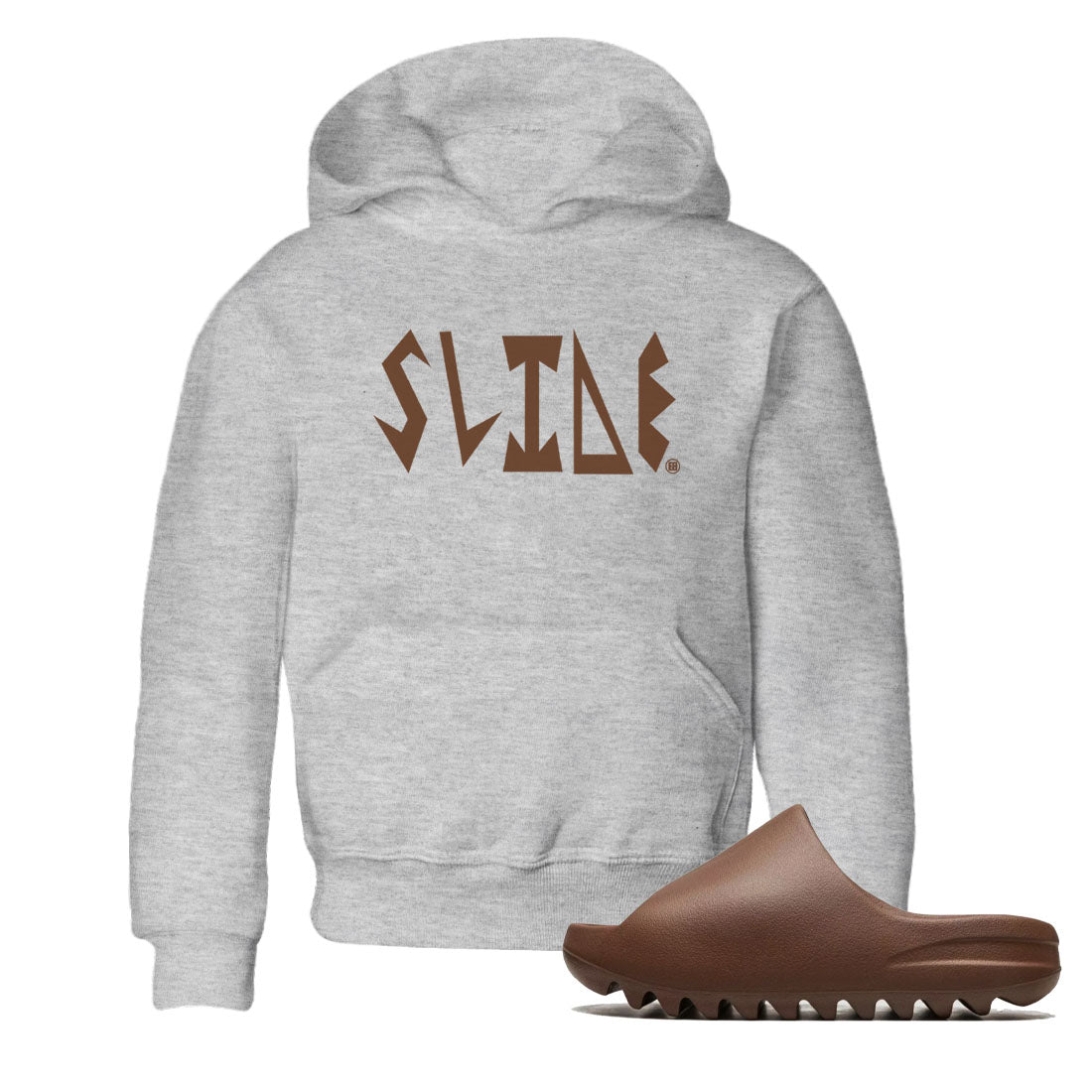 Yeezy Slide Flax shirts to match jordans Slide Letters sneaker match tees Yeezy Slide Flax Drip Gear Zone streetwear brand Baby and Youth Heather Grey 1 cotton tee