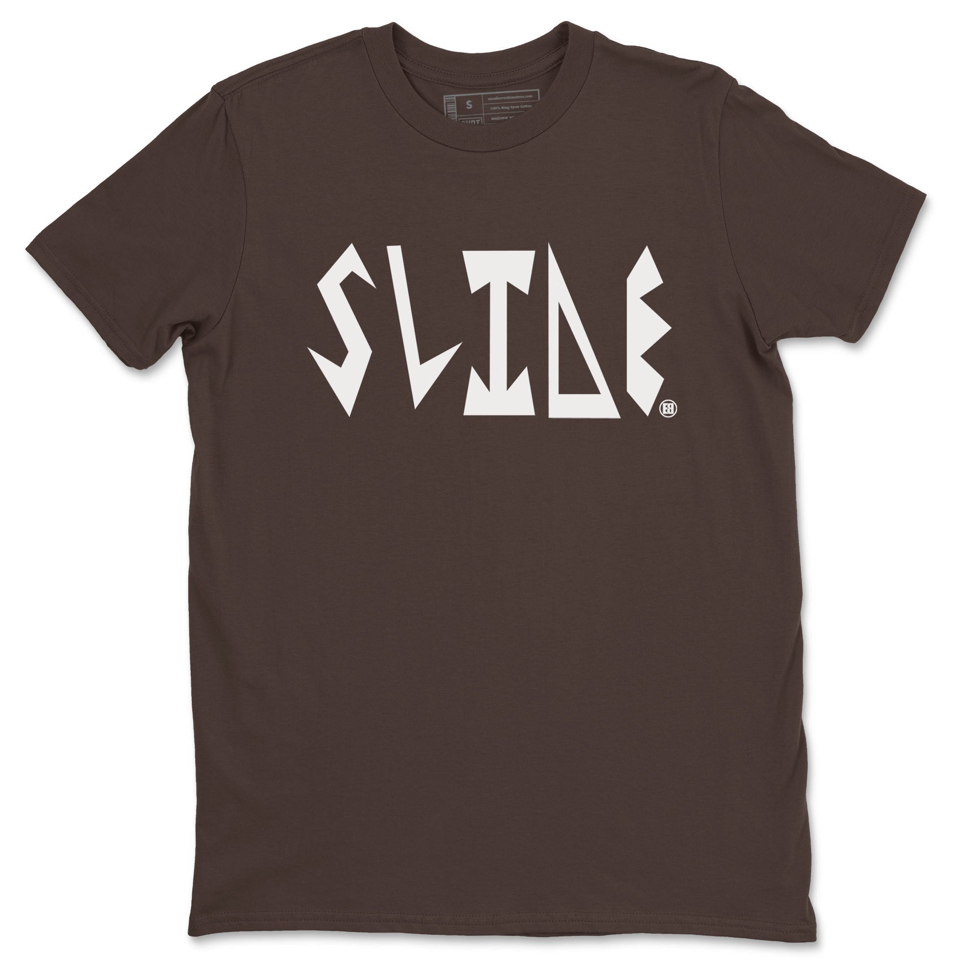 Yeezy Slide Flax shirts to match jordans Slide Letters sneaker match tees Yeezy Slide Flax Drip Gear Zone streetwear brand Dark Chocolate 2 unisex cotton tee