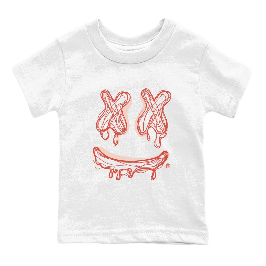 13s Dune Red shirts to match jordans Smile Doodle sneaker match tees Air Jordan 13 Dune Red Drip Gear Zone streetwear brand Baby and Youth White 2 cotton tee
