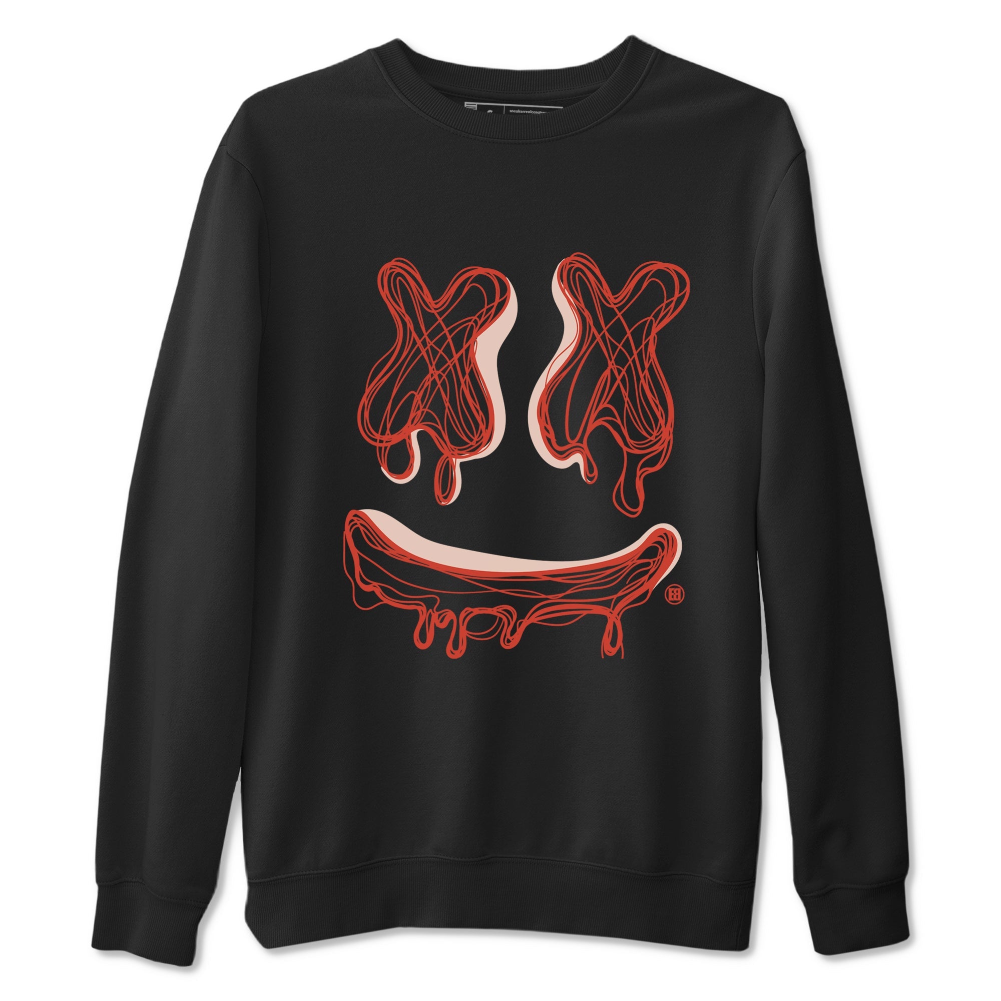 13s Dune Red shirts to match jordans Smile Doodle sneaker match tees Air Jordan 13 Dune Red Drip Gear Zone streetwear brand Black 2 unisex cotton tee