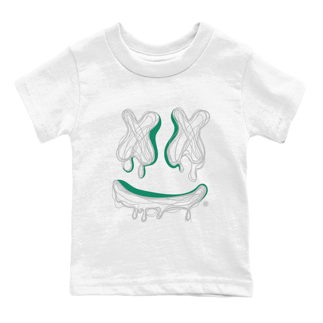 4s Oxidized Green shirts to match jordans Smile Doodle sneaker match tees Air Jordan 4 Oxidized Green Drip Gear Zone streetwear brand Baby and Youth White 2 cotton tee