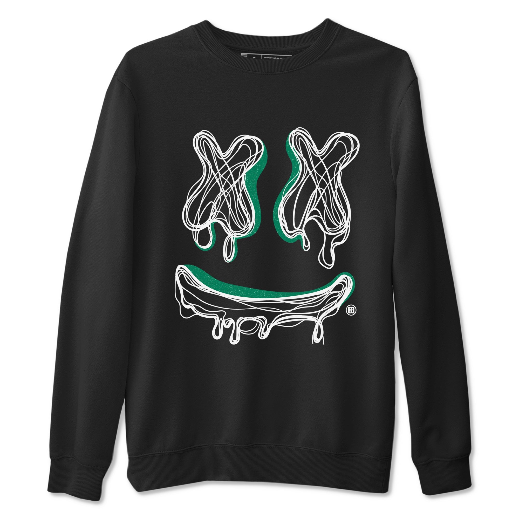 4s Oxidized Green shirts to match jordans Smile Doodle sneaker match tees Air Jordan 4 Oxidized Green Drip Gear Zone streetwear brand Black 2 unisex cotton tee