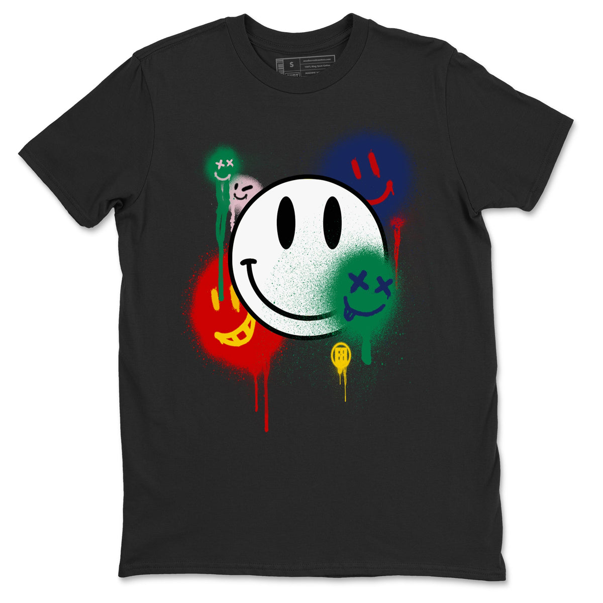 AF 3 Nigo shirtsto match jordans Smile Painting sneaker match tees Air Force 3 Low x Nigo Blue Void and Tour Yellow match shoes to clothes Drip Gear Zone unisex cotton Black 2 shirts