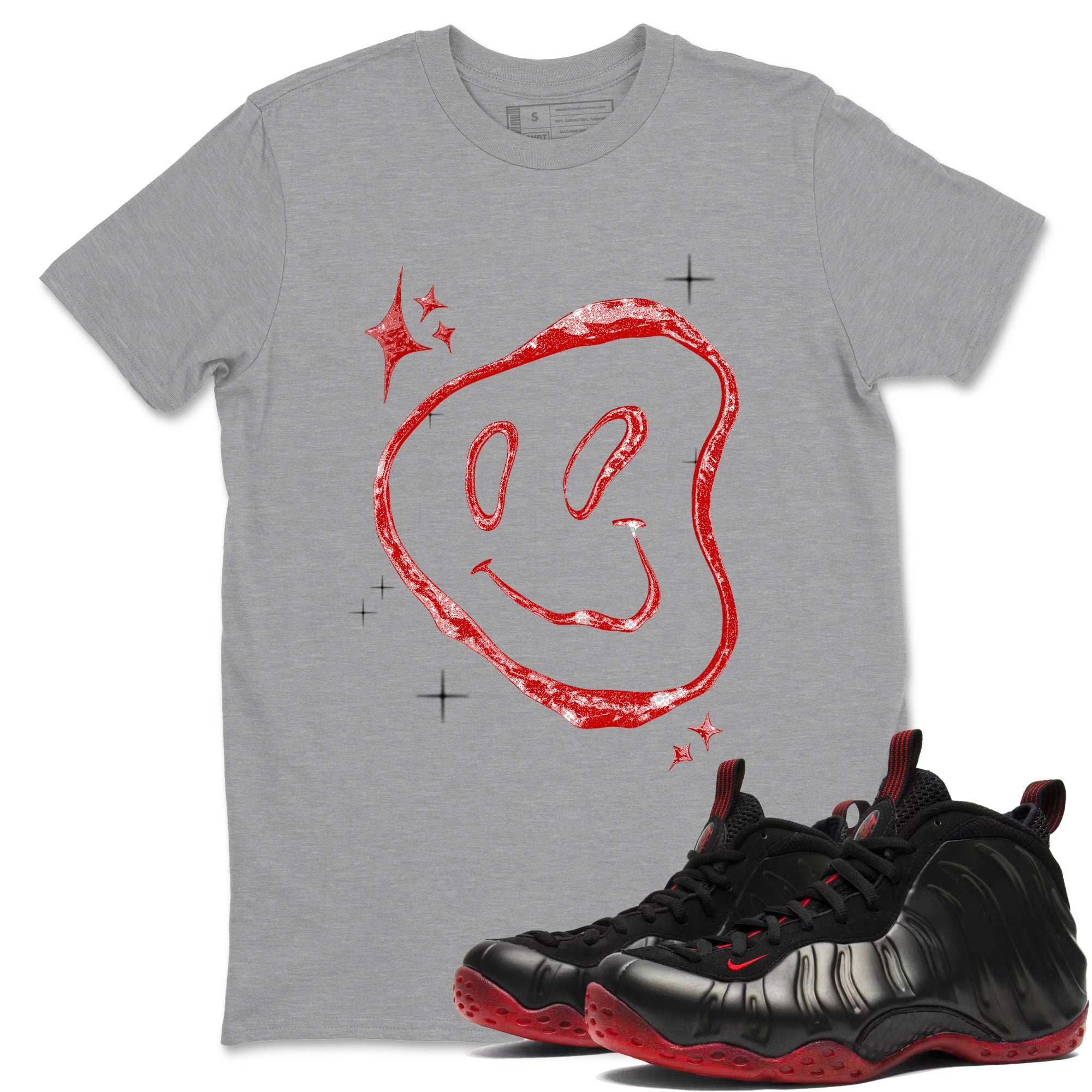 Sneaker Threads  Sneaker Tees To Match Air Foamposite One Cough Drop  Smiling Pearl Graphic Tee Heather Grey 1. Perfect for Jordan releases 2025 colorways.