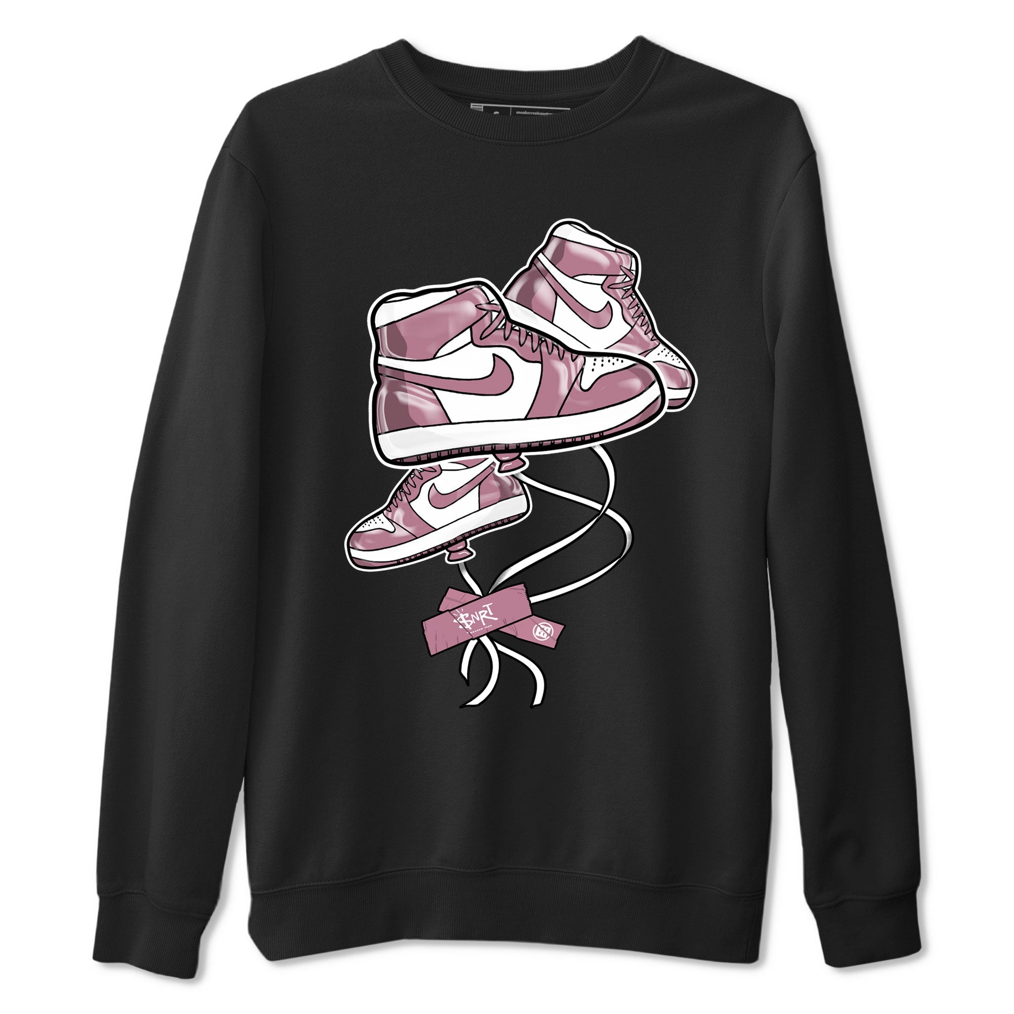 Air Jordan 1 Mauve shirt to match jordans Sneaker Balloon sneaker tees AJ1 Mauve Drip Gear Zone Sneaker Matching Clothing Brand Unisex Sneaker Tee Black 2 T-Shirt