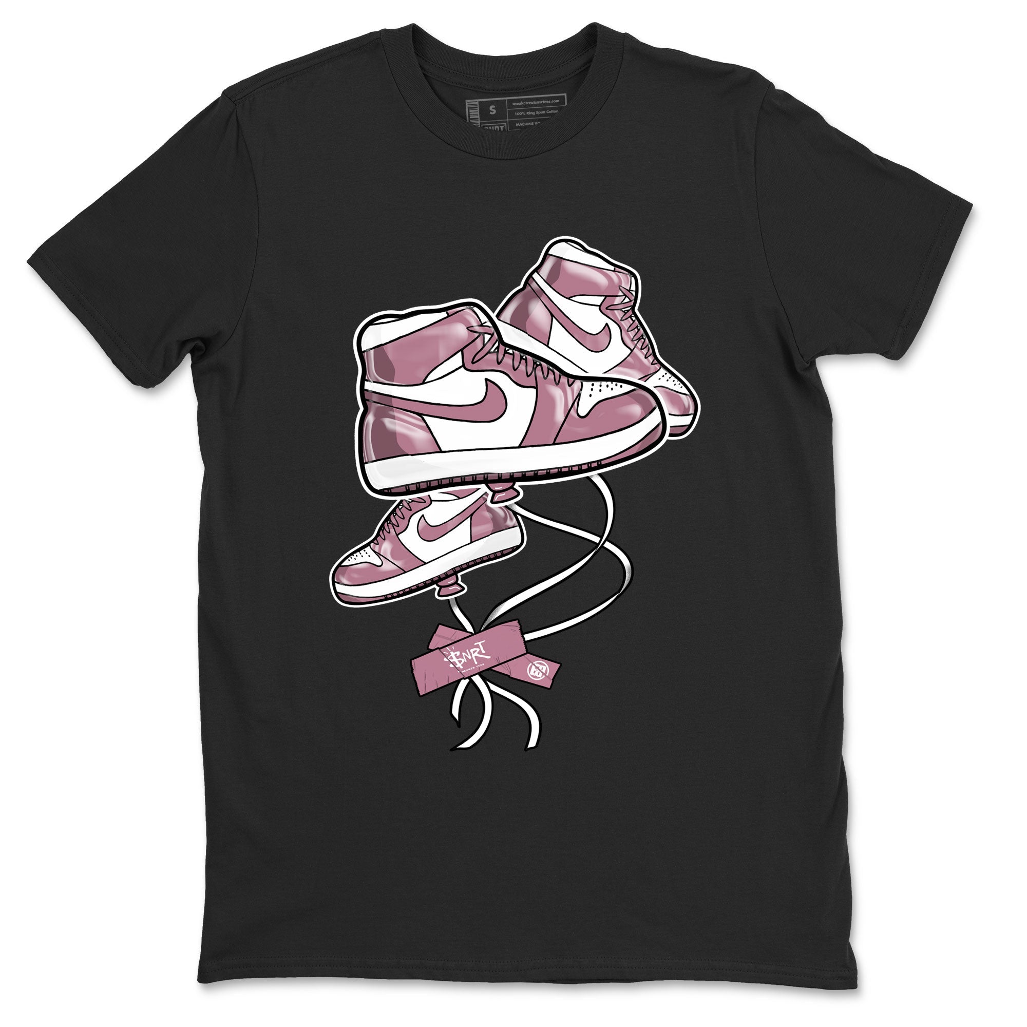 Air Jordan 1 Mauve shirt to match jordans Sneaker Balloon sneaker tees AJ1 Mauve Drip Gear Zone Sneaker Matching Clothing Brand Unisex Sneaker Tee Black 2 T-Shirt