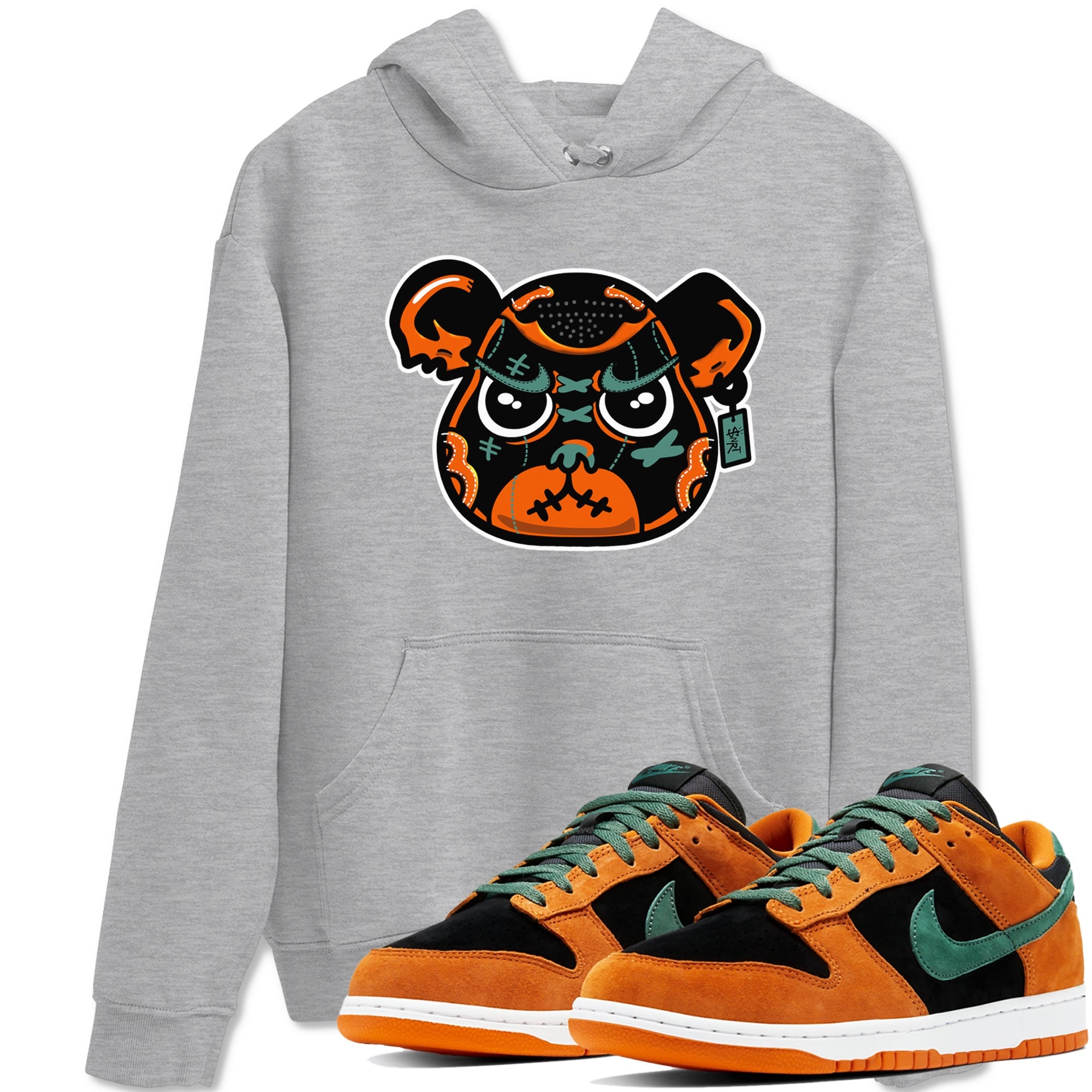 Dunk Low Ceramic shirts to match jordans Sneaker Bear Face sneaker match tees Dunk Ceramic match shoes to clothes Drip Gear Zone unisex cotton Heather Grey 1 shirts