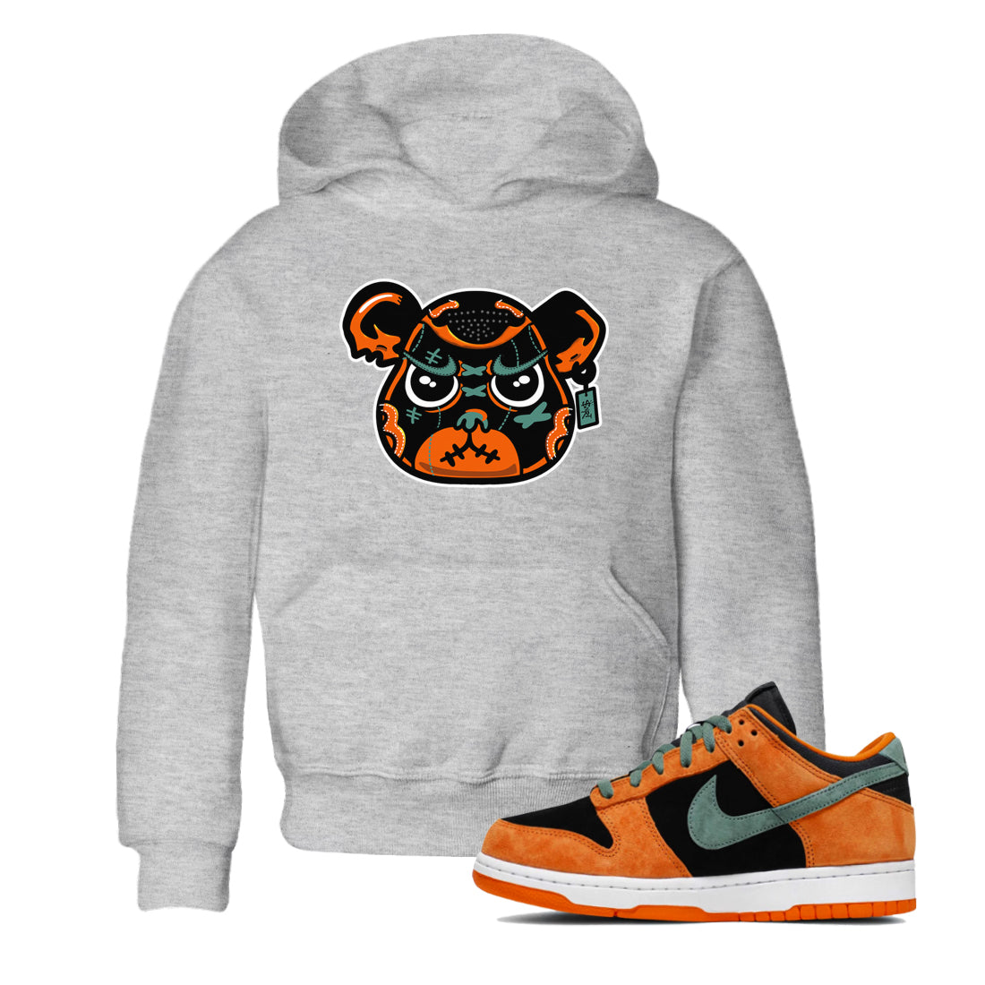 Dunk Low Ceramic shirts to match jordans Sneaker Bear Face sneaker match tees Dunk Ceramic match shoes to clothes Drip Gear Zone Youth Baby Heather Grey 1 tee