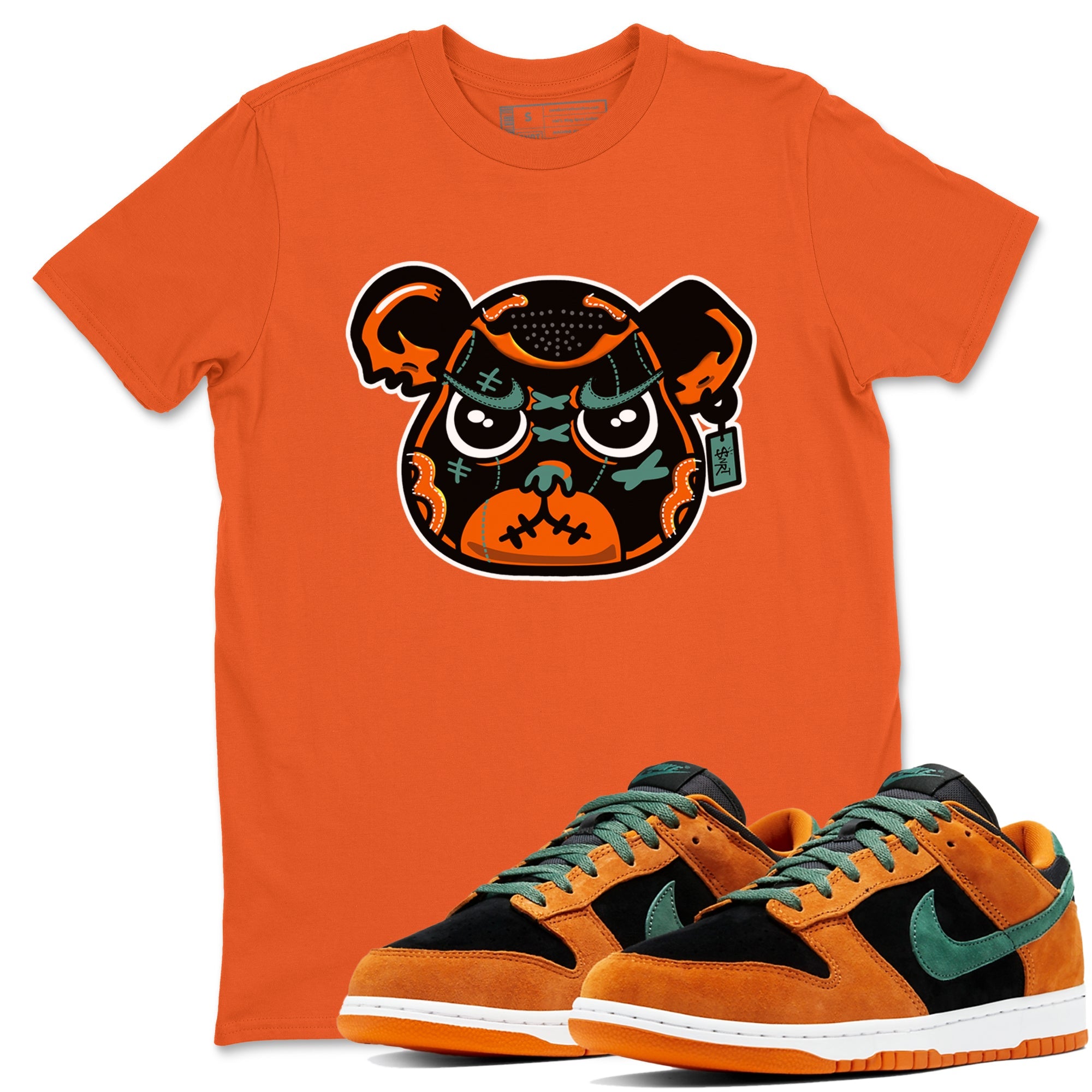 Dunk Low Ceramic shirts to match jordans Sneaker Bear Face sneaker match tees Dunk Ceramic match shoes to clothes Drip Gear Zone unisex cotton Orange 1 shirts
