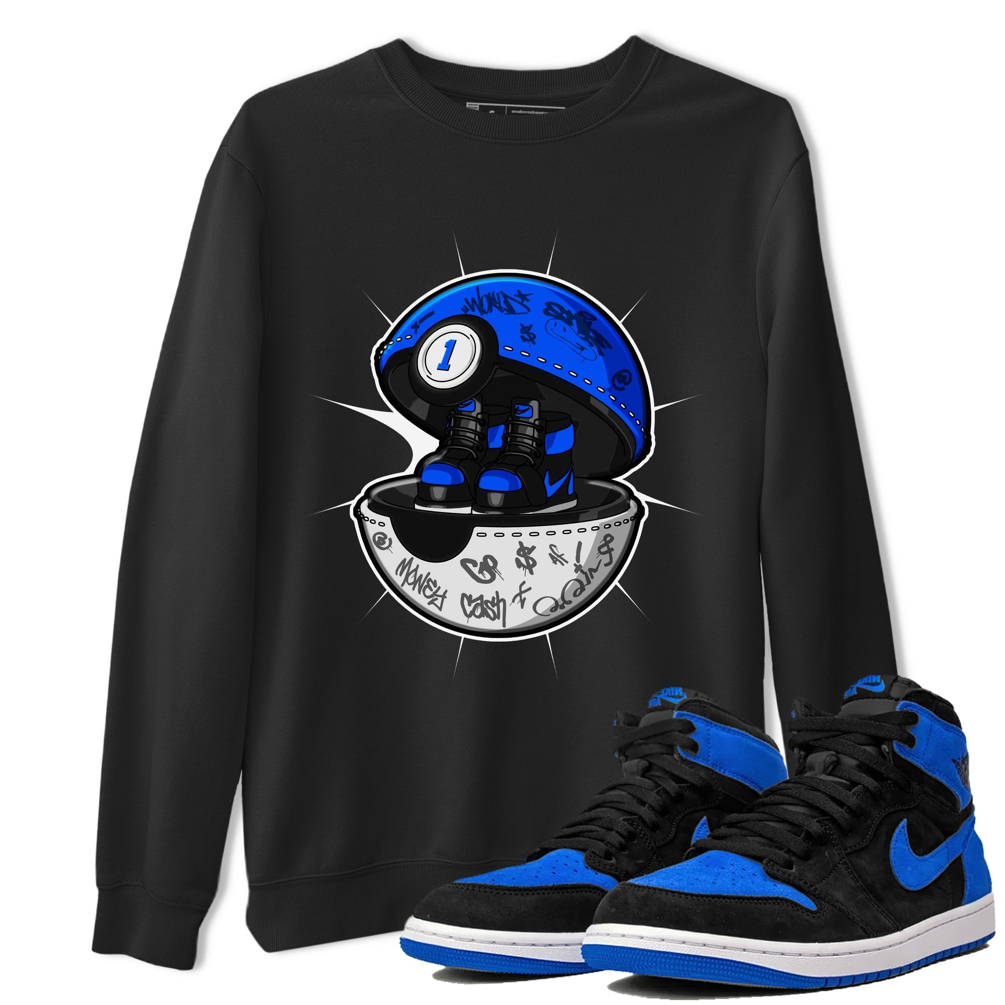 Air Jordan 1 Royal Reimagined shirt to match jordans Sneaker Capsule sneaker tees AJ1 Royal Reimagined Drip Gear Zone Unisex Black 1 T-Shirt