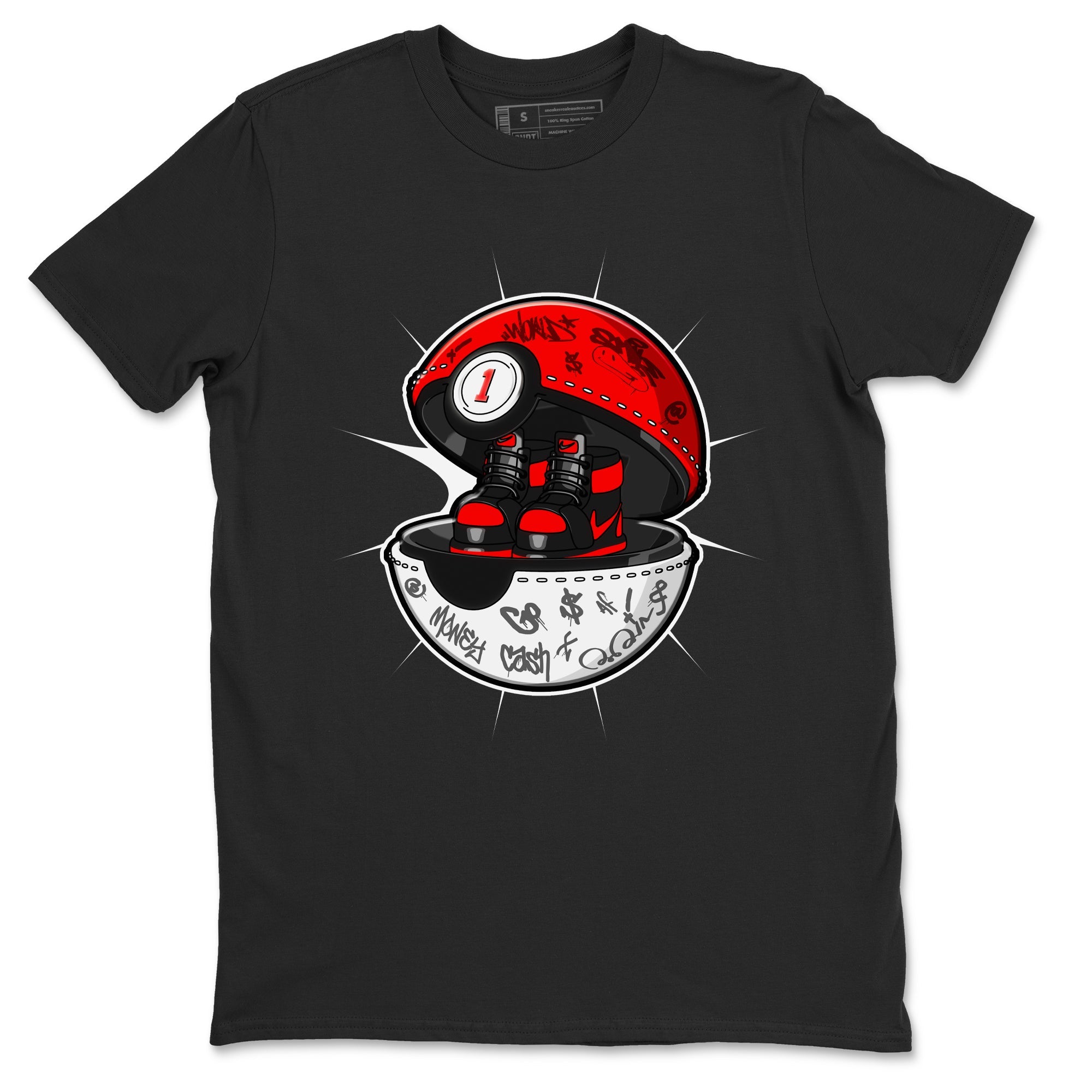 Air Jordan 1 Satin Bred shirt to match jordans Sneaker Capsule sneaker tees AJ1 Satin Bred Drip Gear Zone Unisex Black 2 T-Shirt