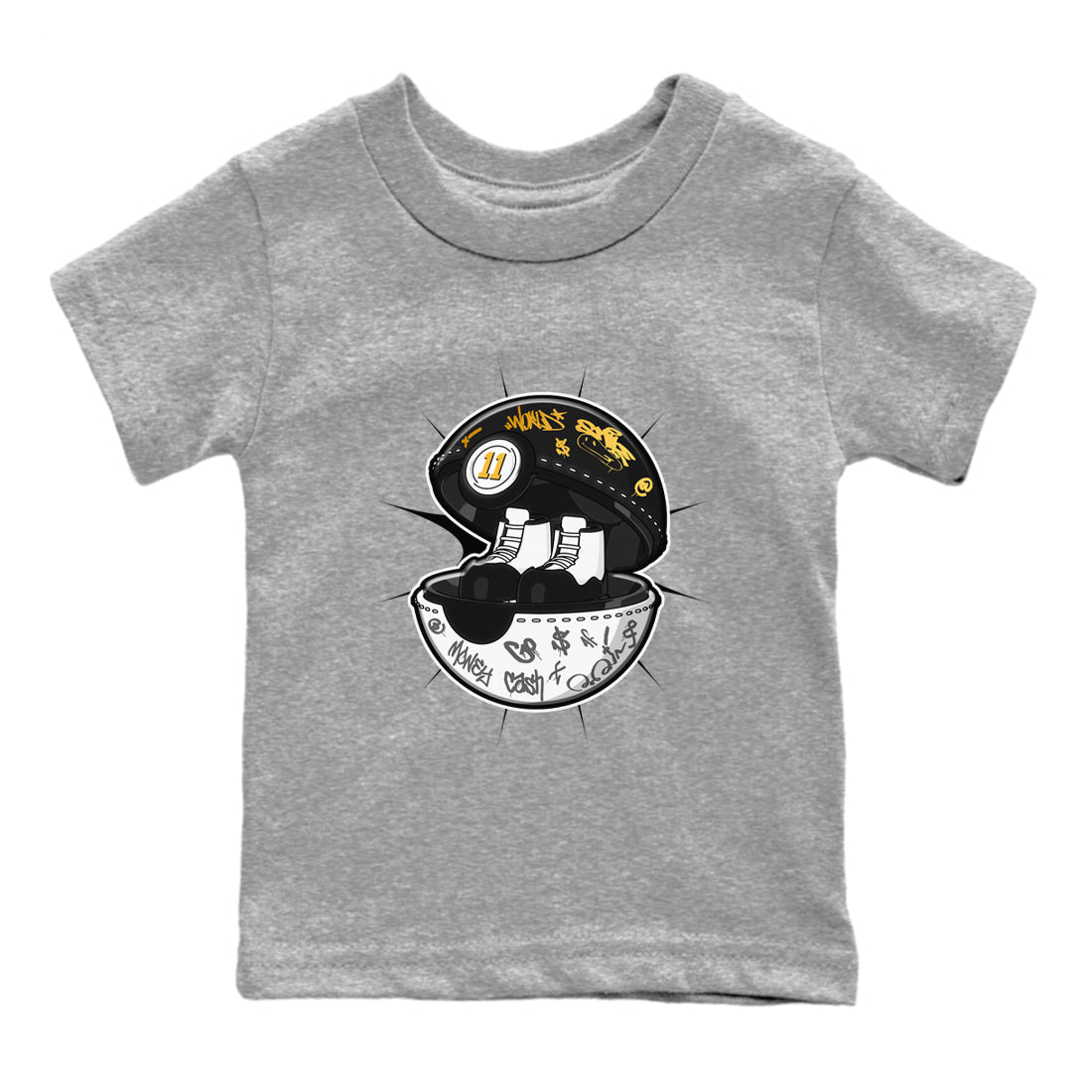 Air Jordan 11 Gratitude shirt to match jordans Sneaker Capsule sneaker tees AJ11 Gratitude Drip Gear Zone Baby Toddler Heather Grey 2 T-Shirt