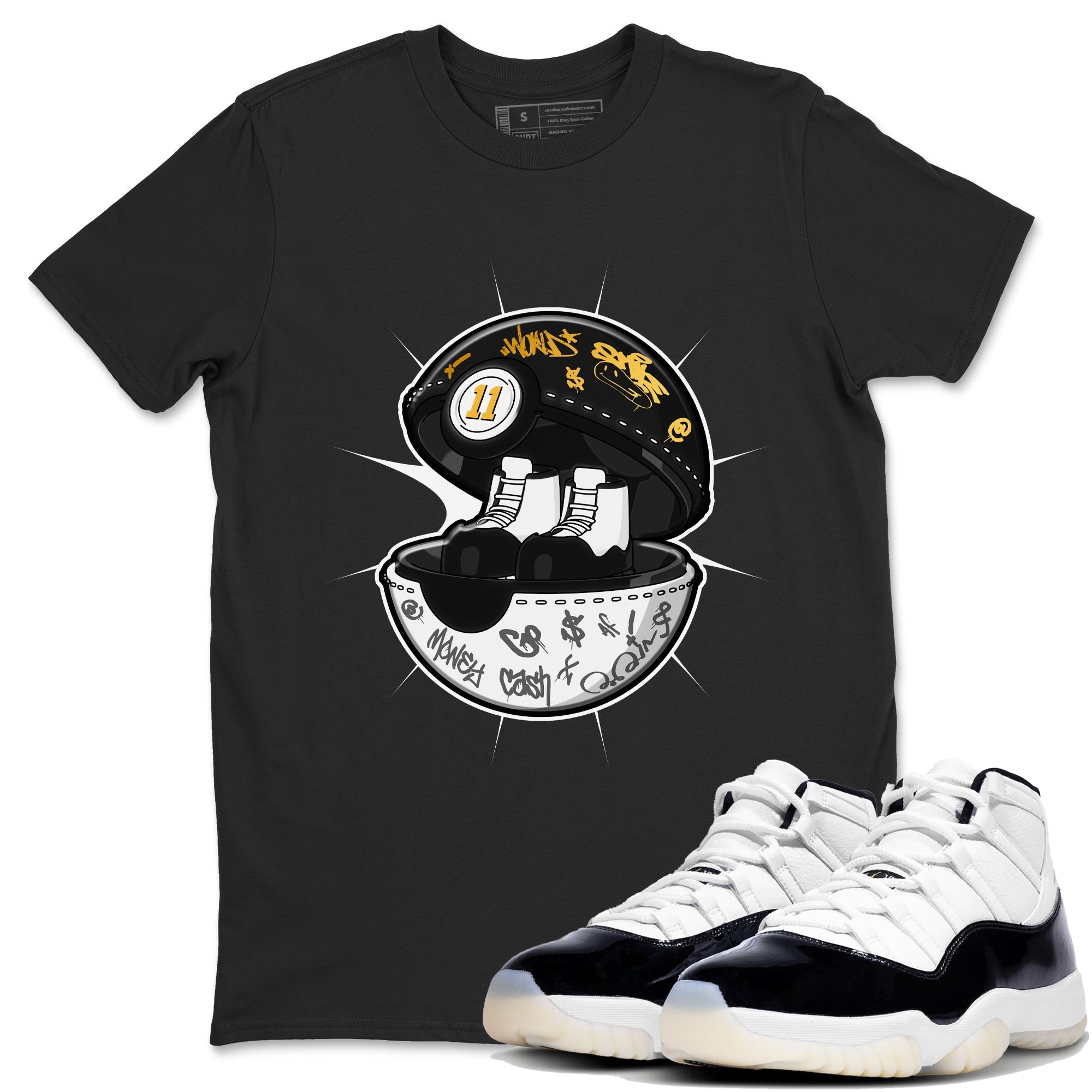 Air Jordan 11 Gratitude shirt to match jordans Sneaker Capsule sneaker tees AJ11 Gratitude Drip Gear Zone Unisex Black 1 T-Shirt
