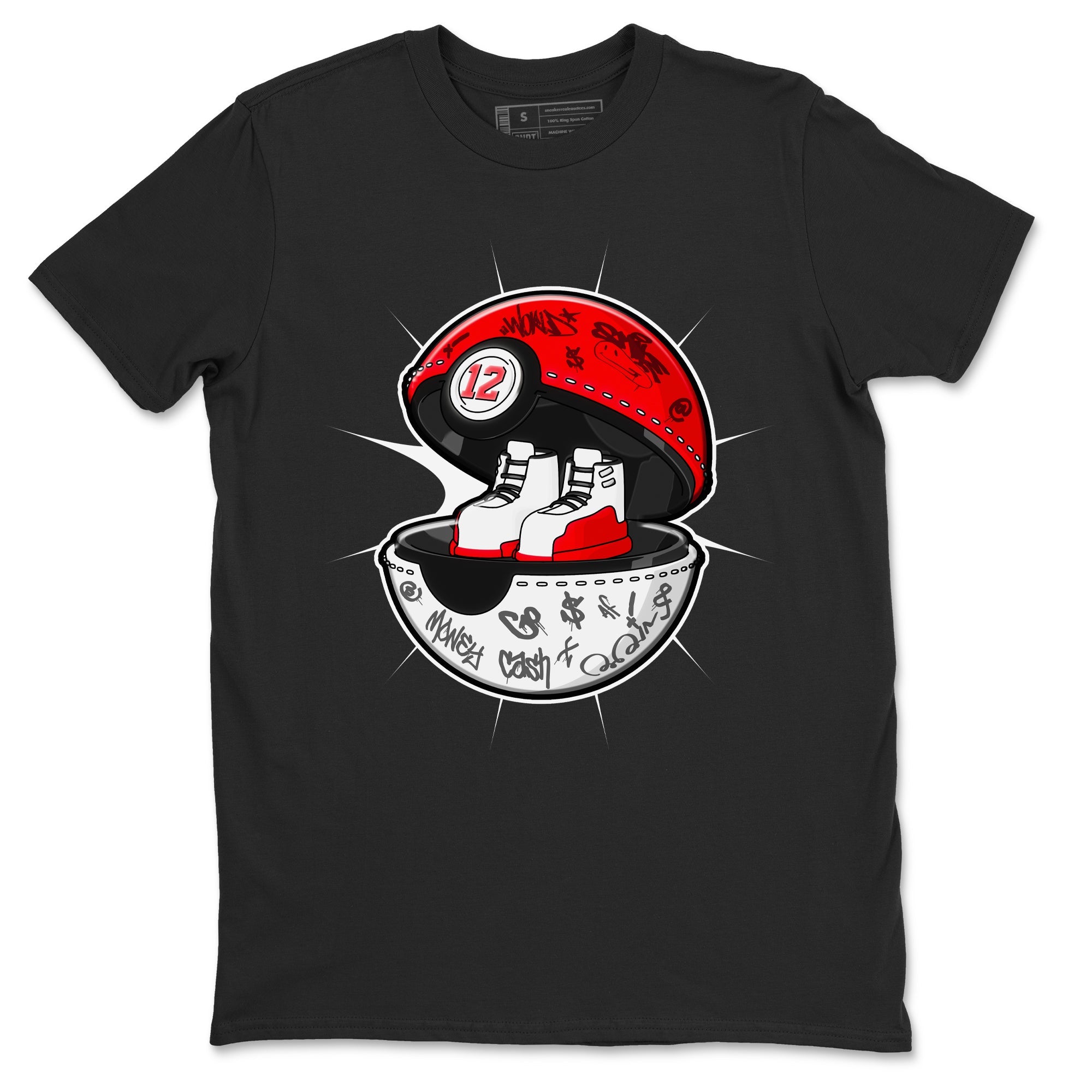 Air Jordan 12 Cherry shirt to match jordans Sneaker Capsule sneaker tees AJ12 Cherry Drip Gear Zone Unisex Black 2 T-Shirt