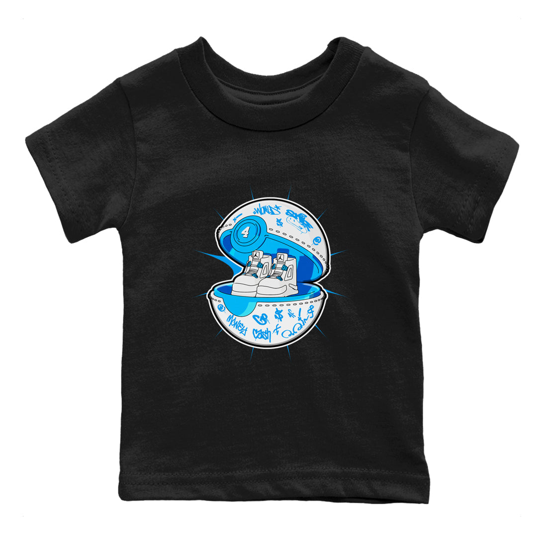 Air Jordan 4 Industrial Blue shirt to match jordans Sneaker Capsule sneaker tees Air Jordan 4 Military Blue Drip Gear Zone baby toddler Black 2 cotton Shirt