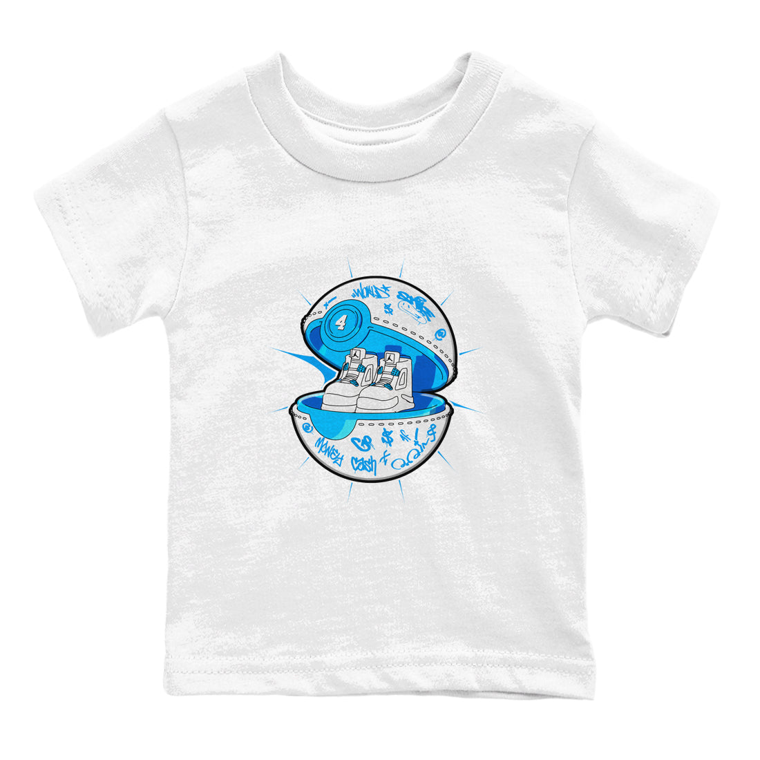 Air Jordan 4 Industrial Blue shirt to match jordans Sneaker Capsule sneaker tees Air Jordan 4 Military Blue Drip Gear Zone baby toddler White 2 cotton Shirt