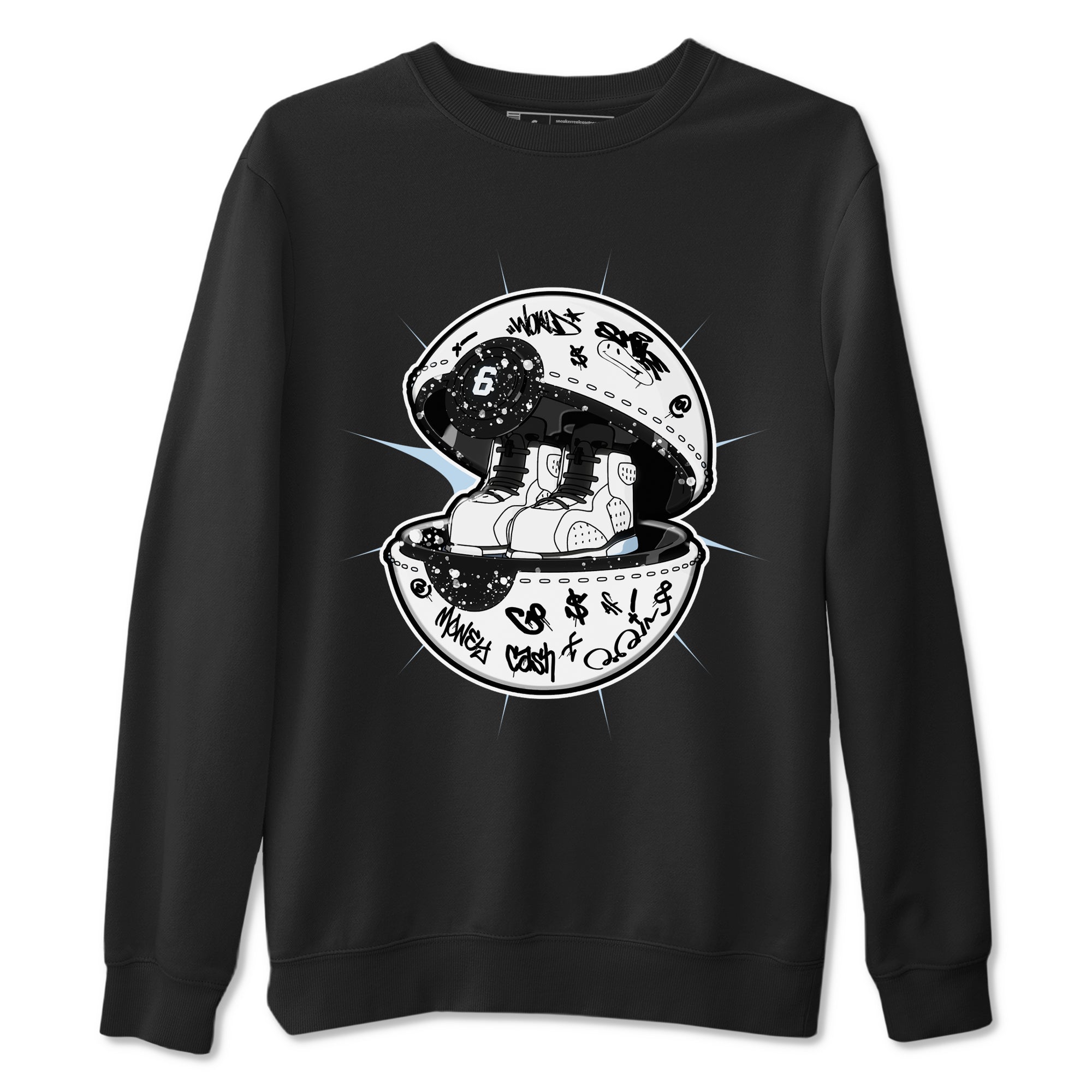 AJ6 White Black shirts to match jordans Sneaker Capsule sneaker match tees Air Jordan 6 White Black Drip Gear Zone streetwear brand Black 2 unisex cotton tee