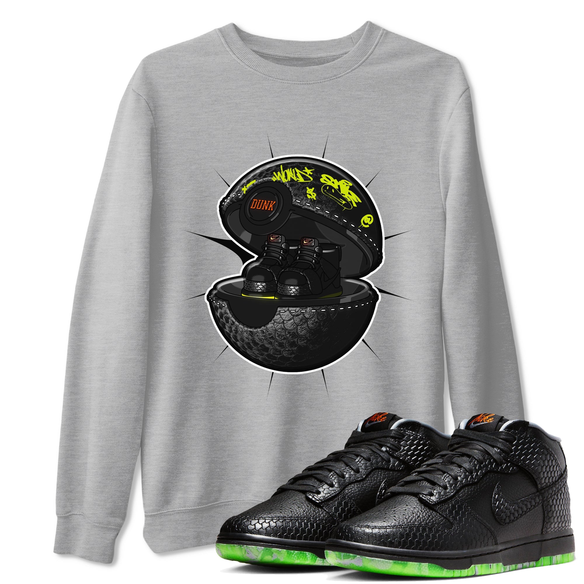 Dunk Halloween shirt to match jordans Sneaker Capsule sneaker tees halloween horror nights Nike Dunk Halloween Drip Gear Zone Unisex Heather Grey 1 T-Shirt