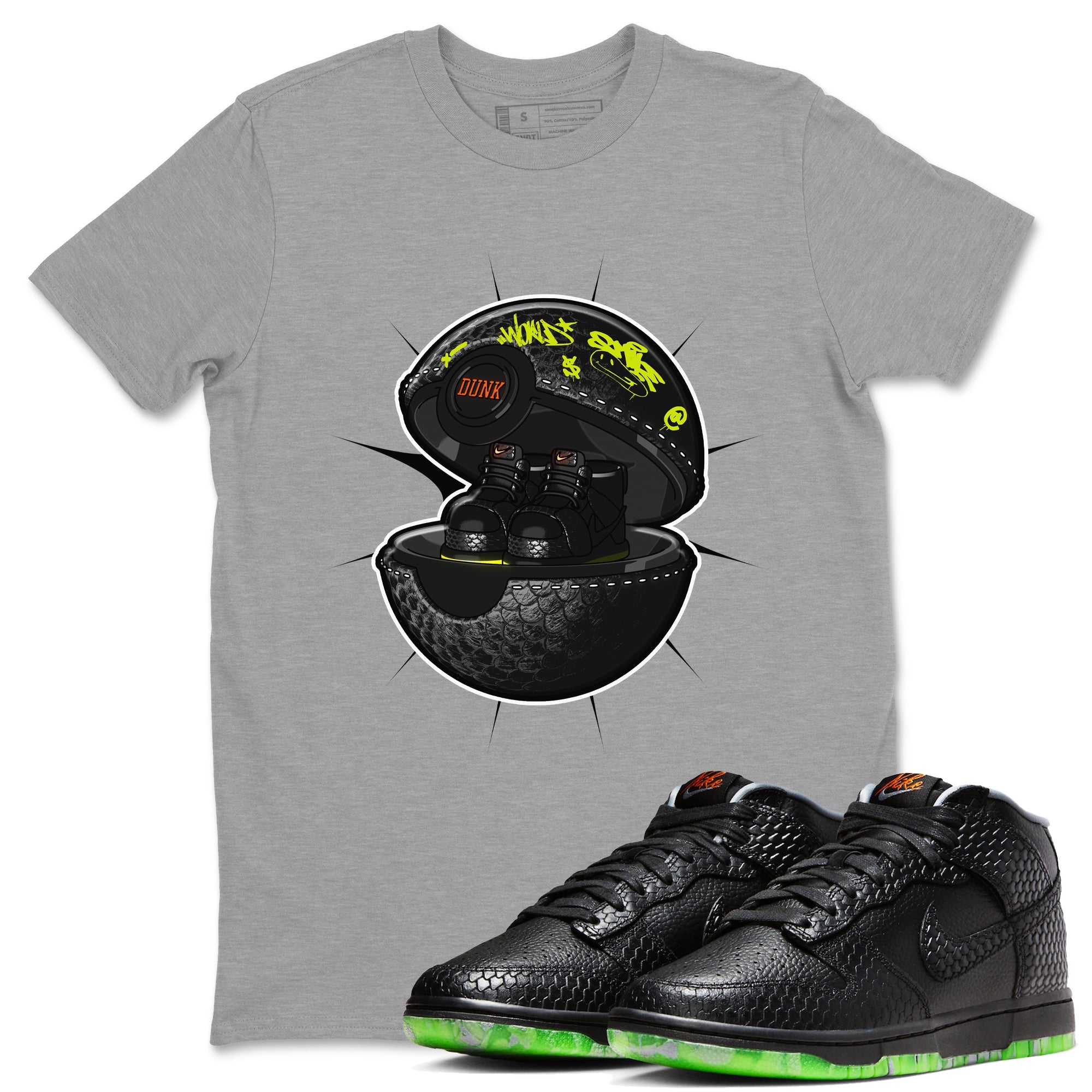 Dunk Halloween shirt to match jordans Sneaker Capsule sneaker tees halloween horror nights Nike Dunk Halloween Drip Gear Zone Unisex Heather Grey 1 T-Shirt
