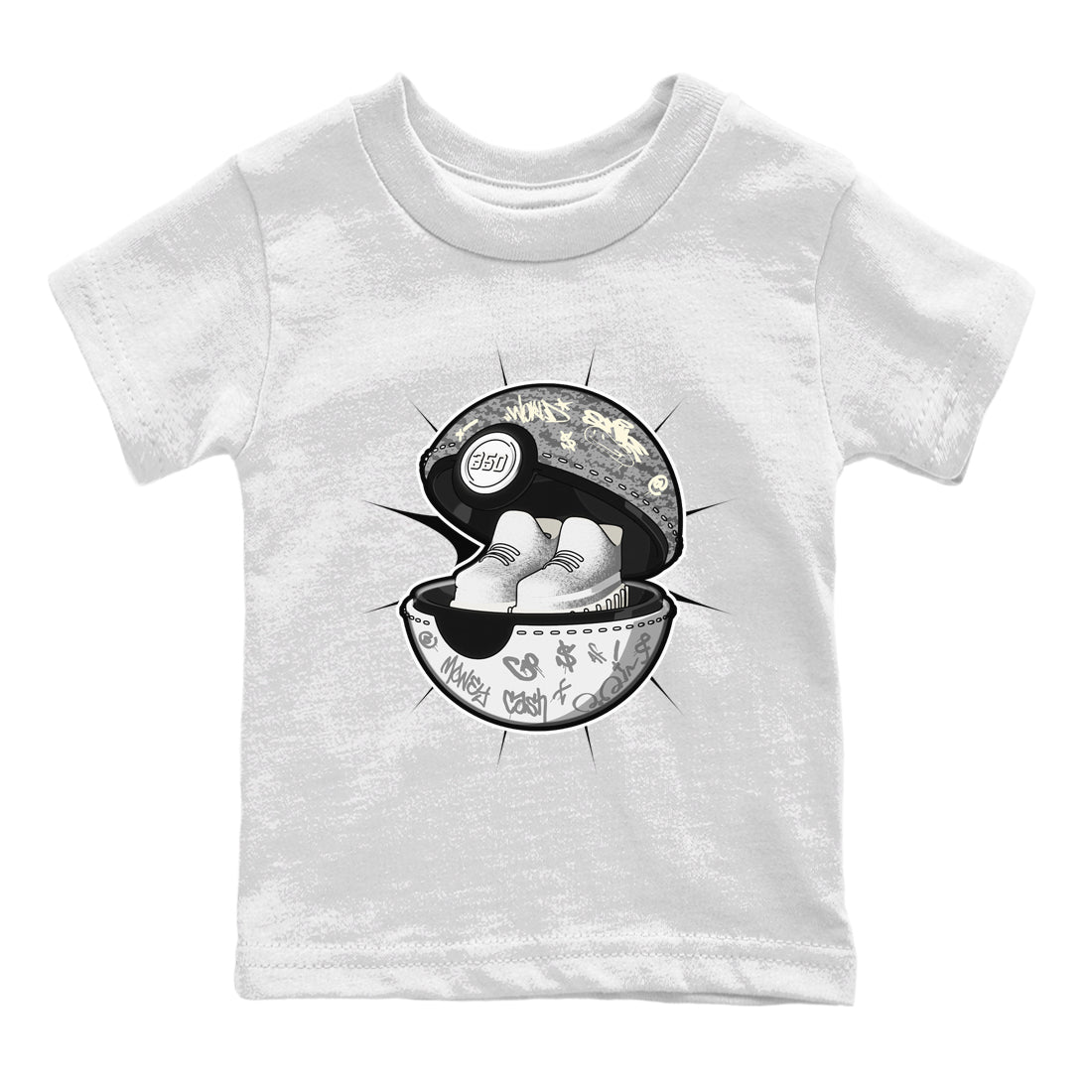 Yeezy 350 Static shirt to match jordans Sneaker Capsule sneaker tees Adidas Yeezy 350 Static Drip Gear Zone Baby Toddler White 2 T-Shirt