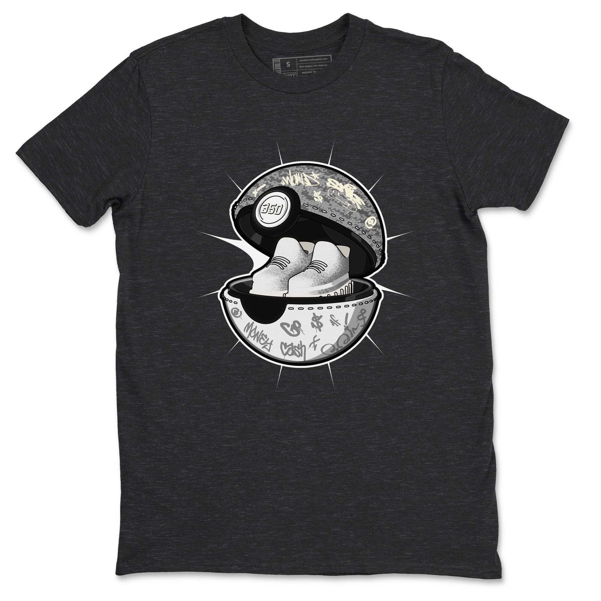 Yeezy 350 Static shirt to match jordans Sneaker Capsule sneaker tees Adidas Yeezy 350 Static Drip Gear Zone Unisex Charcoal Heather 2 T-Shirt
